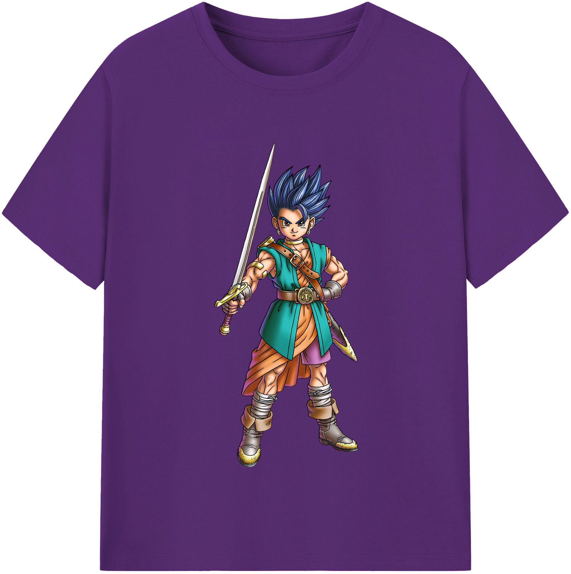 （画像用） ドラゴンクエスト Doragon Kuesuto Dragon Quest 綿100％半袖Tシャツ（フロントプリント）