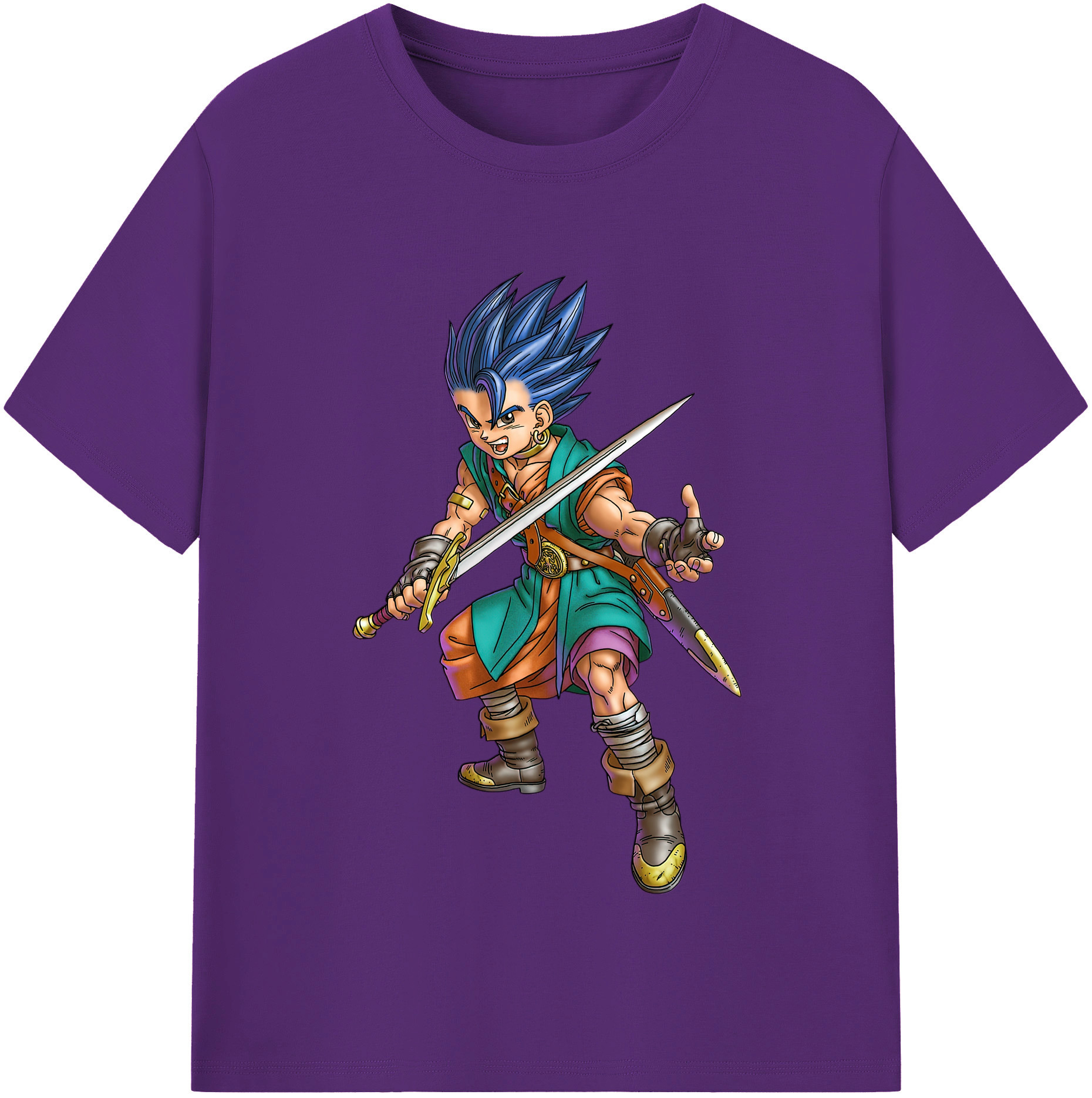 （画像用） ドラゴンクエスト Doragon Kuesuto Dragon Quest 綿100％半袖Tシャツ（フロントプリント）