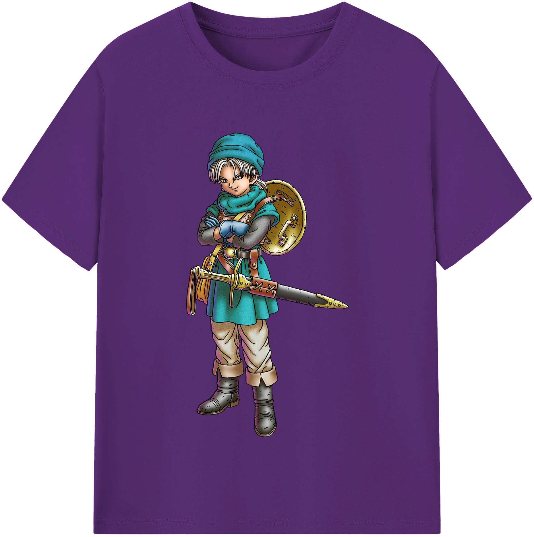 （画像用） ドラゴンクエスト Doragon Kuesuto Dragon Quest 綿100％半袖Tシャツ（フロントプリント）
