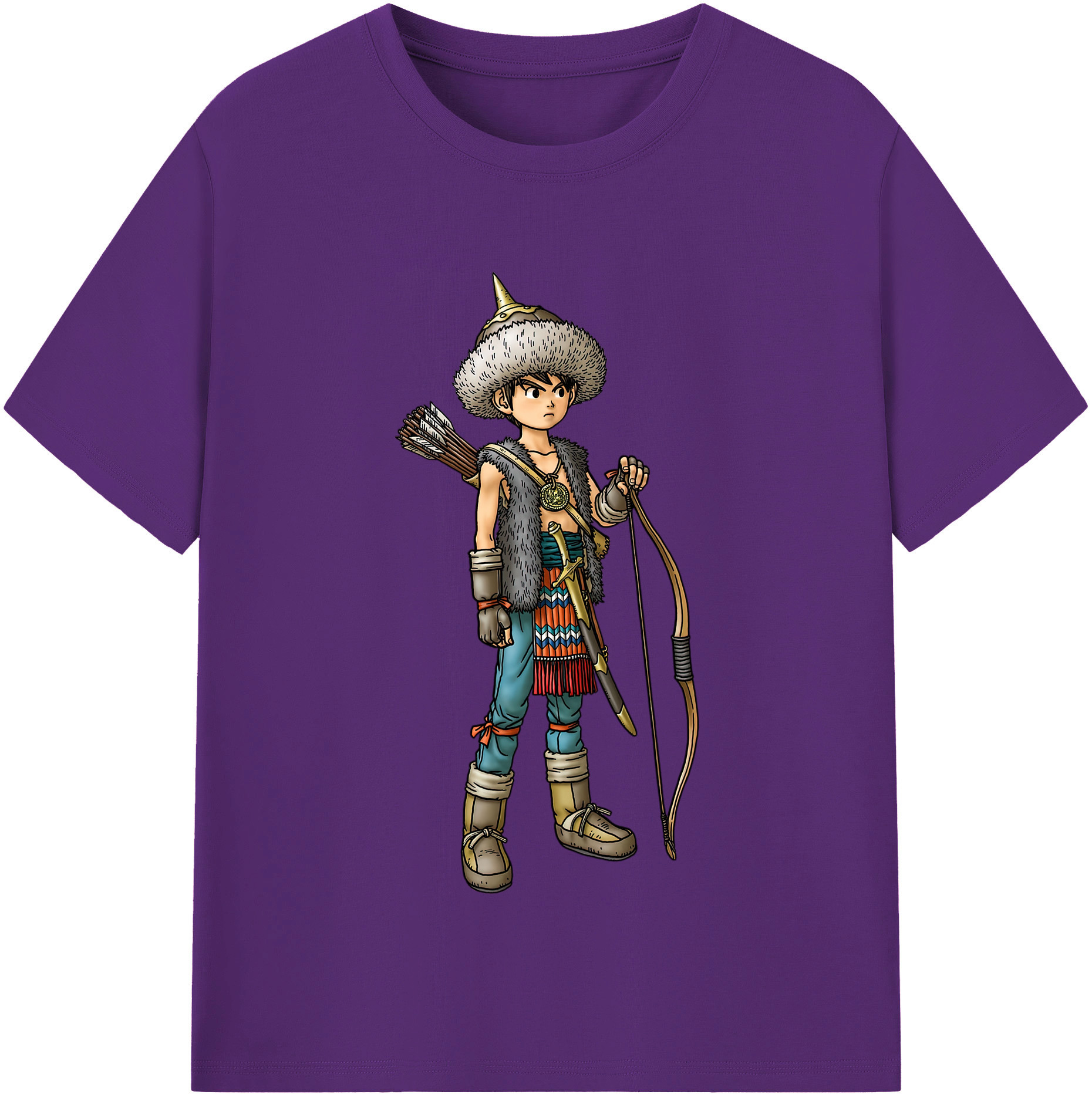 （画像用） ドラゴンクエスト Doragon Kuesuto Dragon Quest 綿100％半袖Tシャツ（フロントプリント）