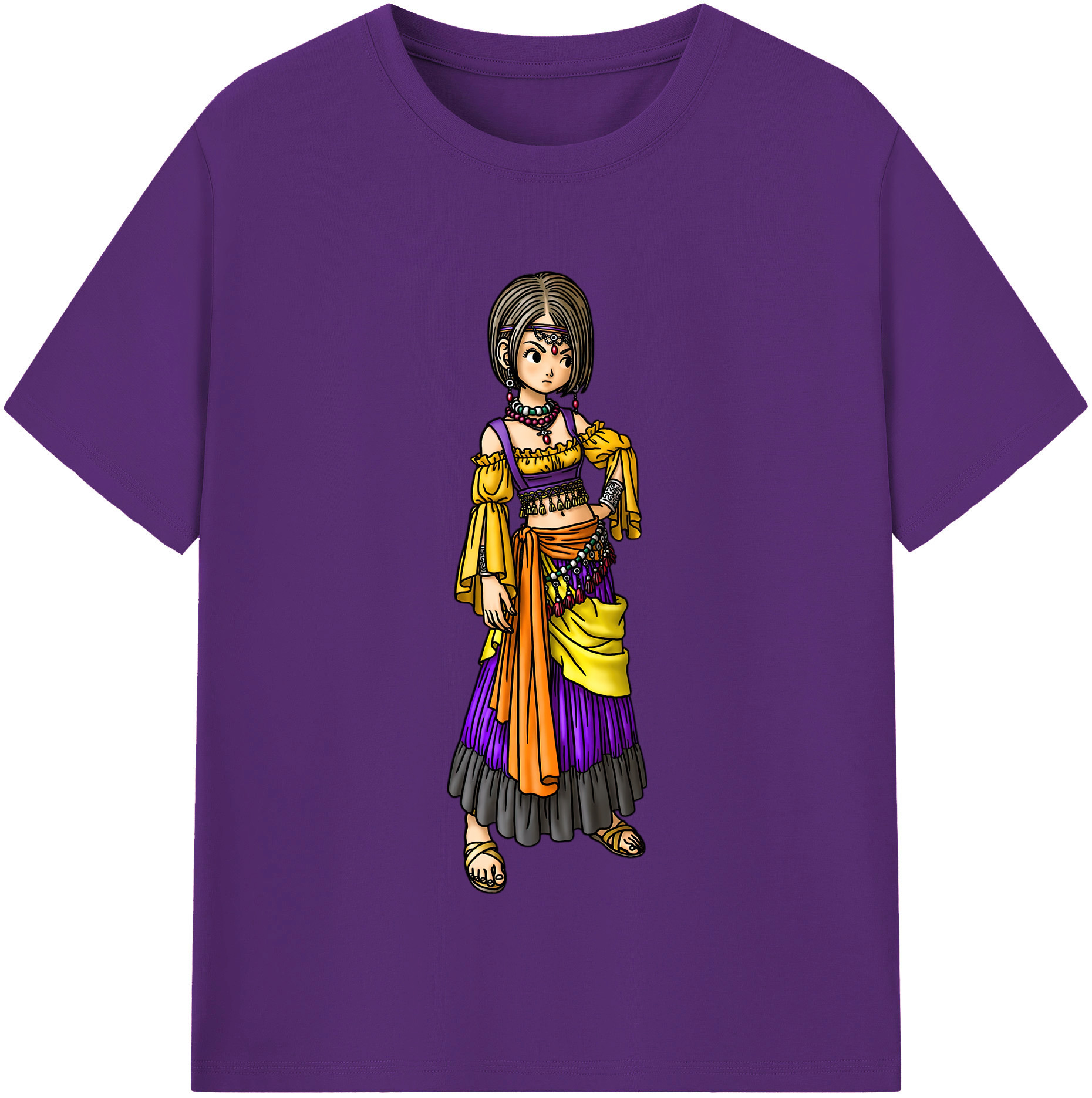 （画像用） ドラゴンクエスト Doragon Kuesuto Dragon Quest 綿100％半袖Tシャツ（フロントプリント）