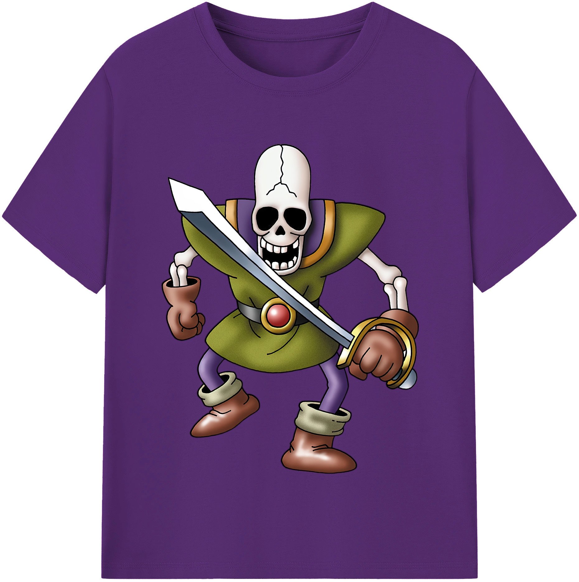 （画像用） ドラゴンクエスト Doragon Kuesuto Dragon Quest 綿100％半袖Tシャツ（フロントプリント）