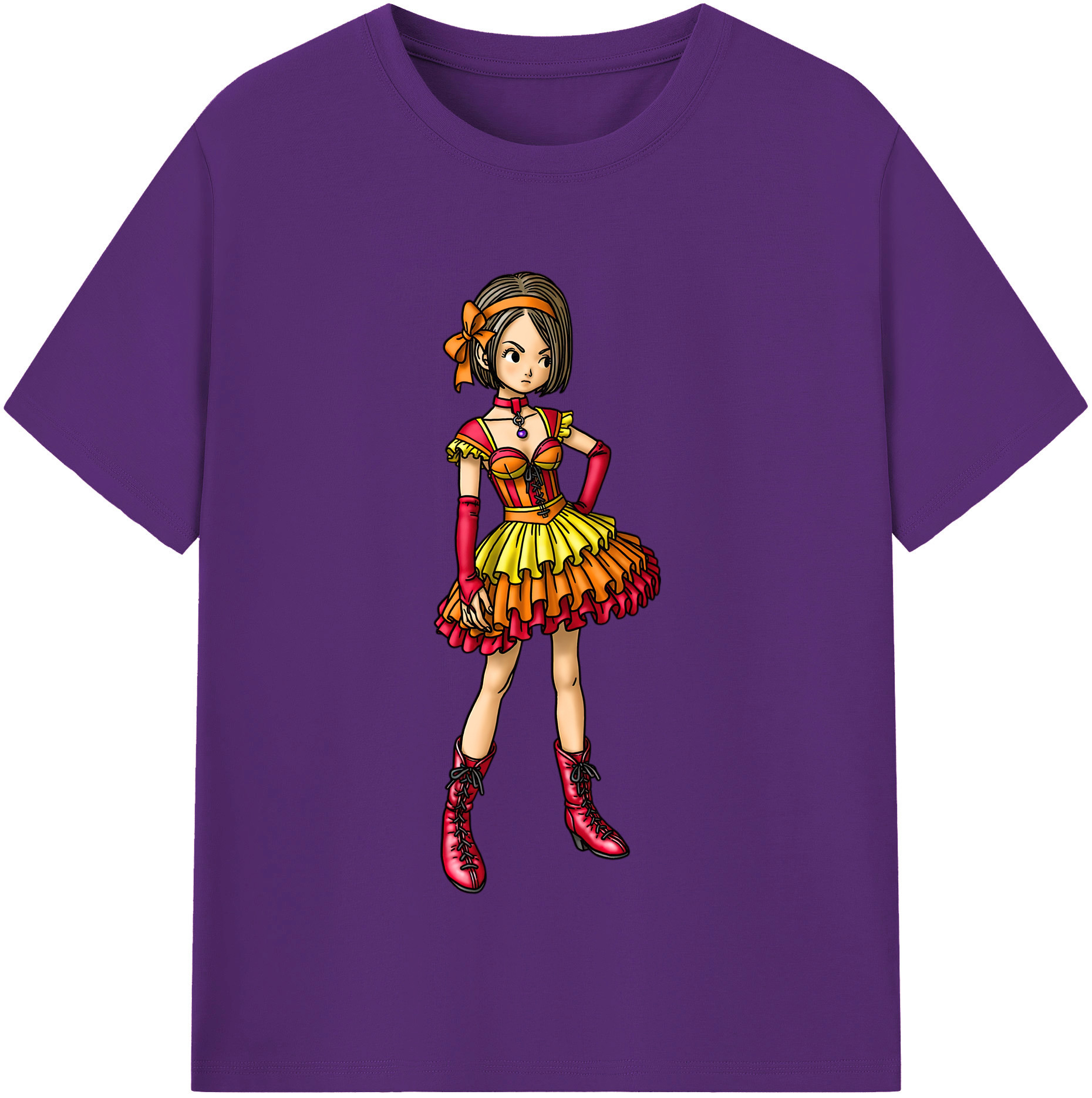 （画像用） ドラゴンクエスト Doragon Kuesuto Dragon Quest 綿100％半袖Tシャツ（フロントプリント）