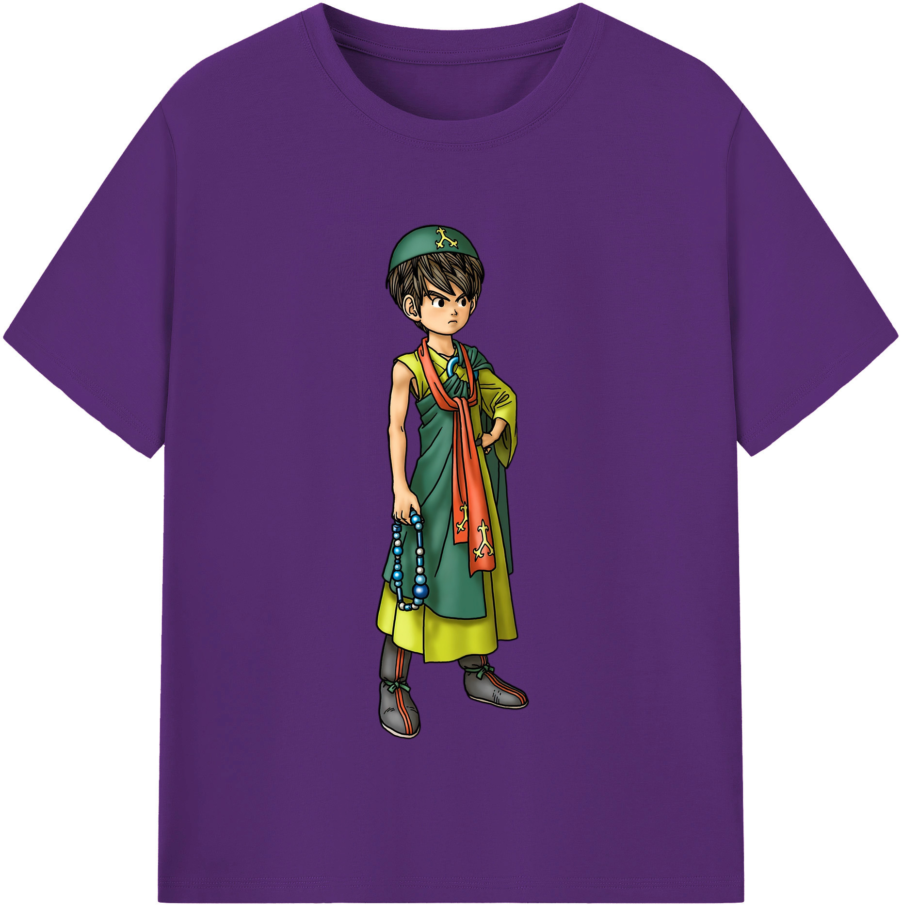 （画像用） ドラゴンクエスト Doragon Kuesuto Dragon Quest 綿100％半袖Tシャツ（フロントプリント）