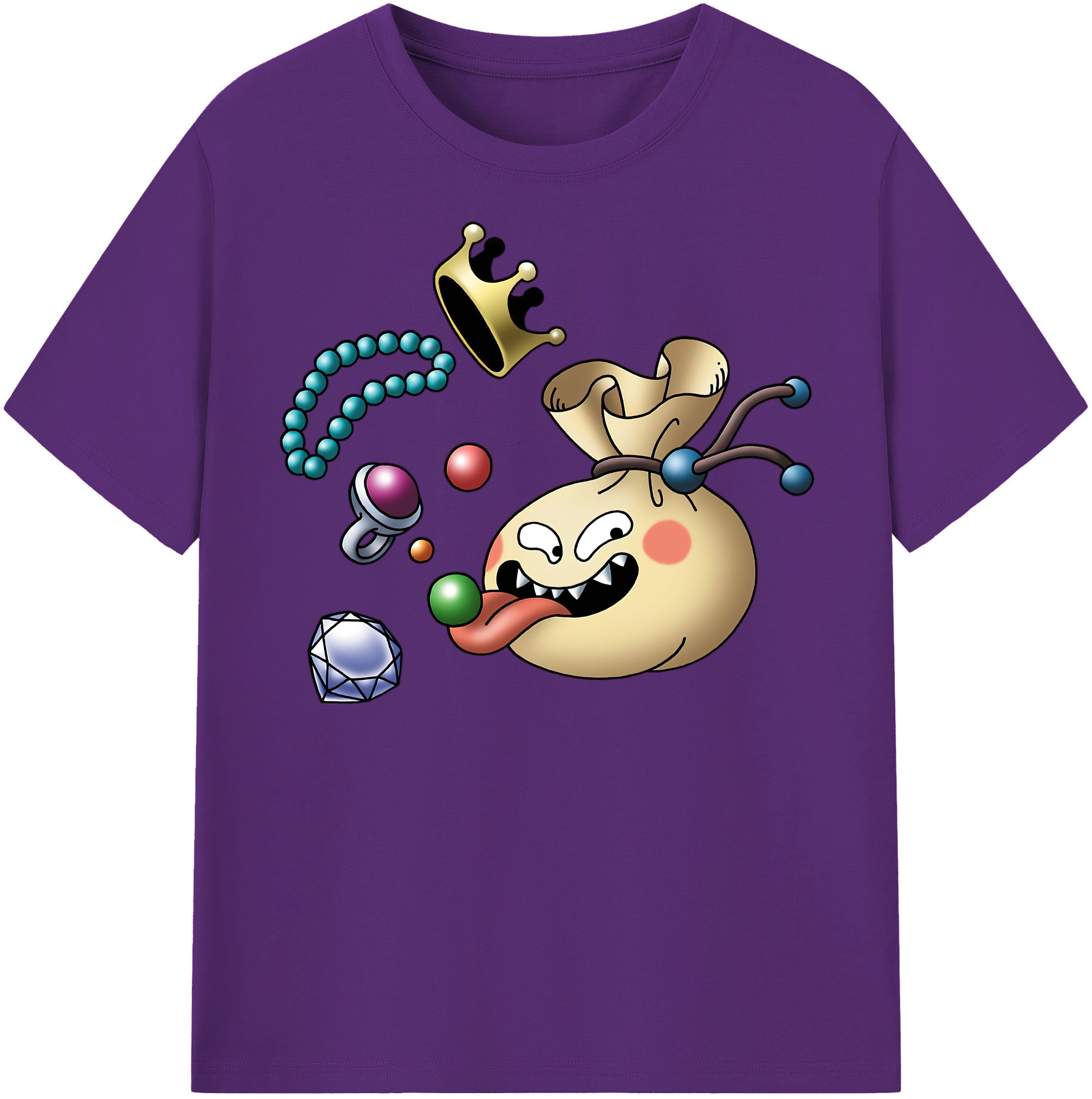 （画像用） ドラゴンクエスト Doragon Kuesuto Dragon Quest 綿100％半袖Tシャツ（フロントプリント）