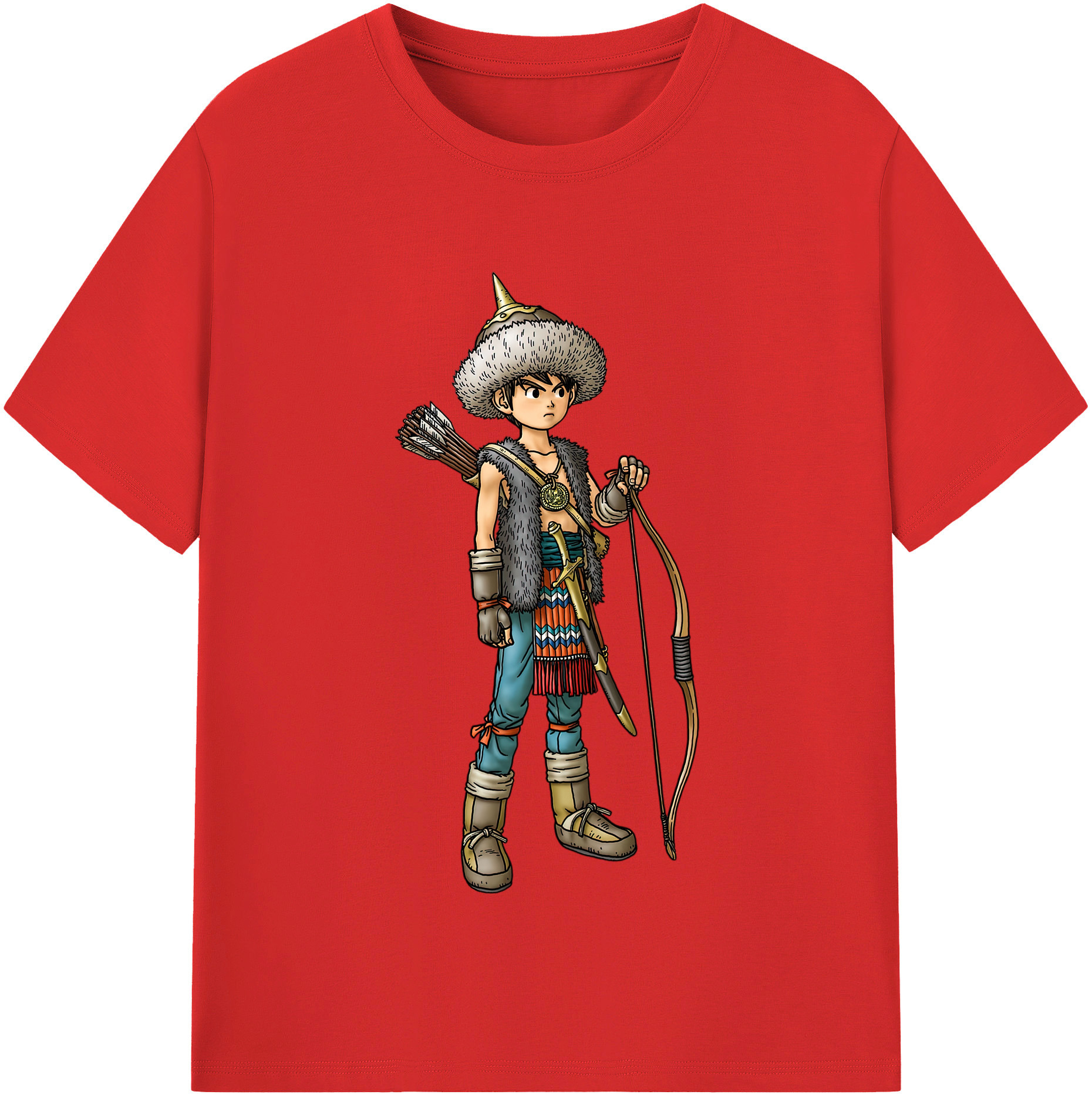（画像用） ドラゴンクエスト Doragon Kuesuto Dragon Quest 綿100％半袖Tシャツ（フロントプリント）