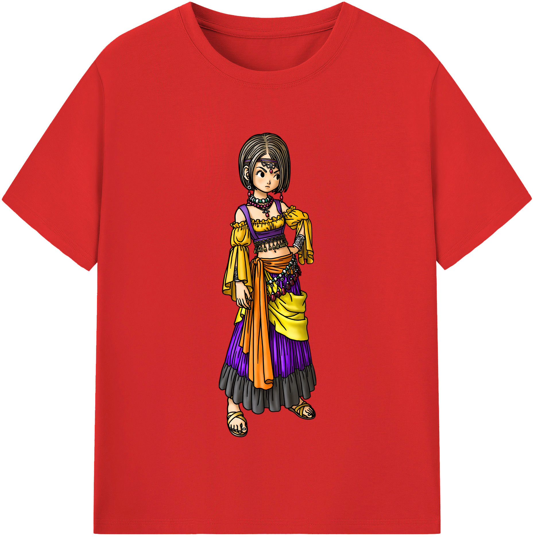 （画像用） ドラゴンクエスト Doragon Kuesuto Dragon Quest 綿100％半袖Tシャツ（フロントプリント）