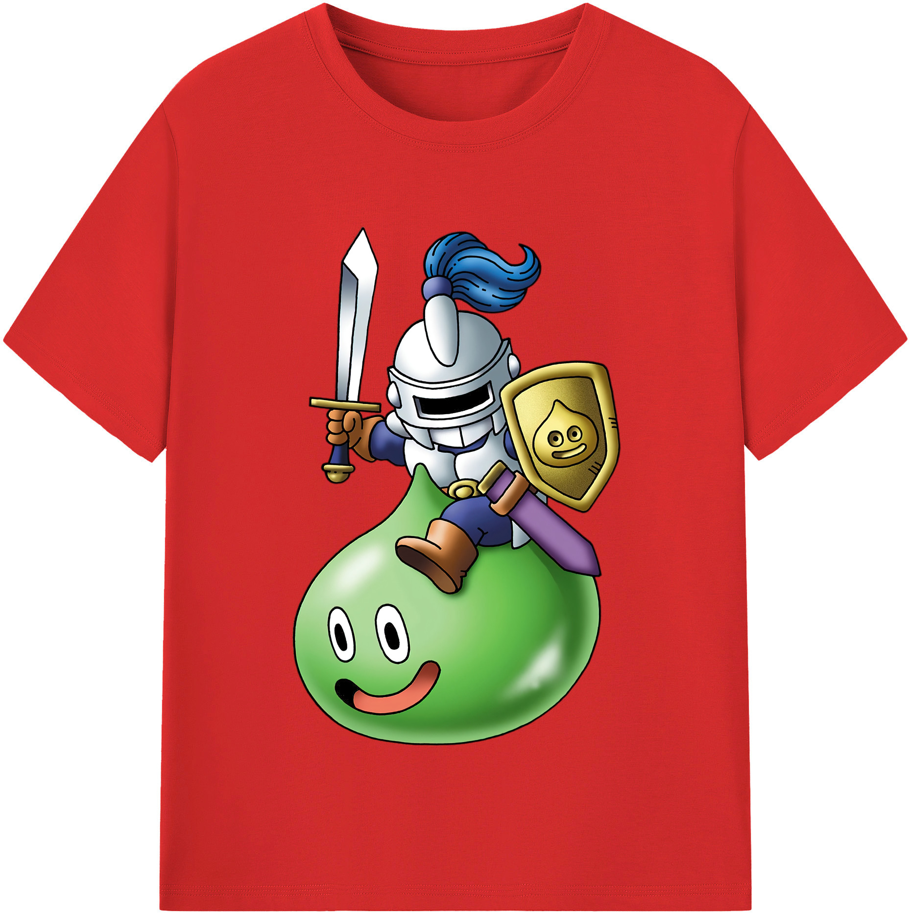 （画像用） ドラゴンクエスト Doragon Kuesuto Dragon Quest 綿100％半袖Tシャツ（フロントプリント）