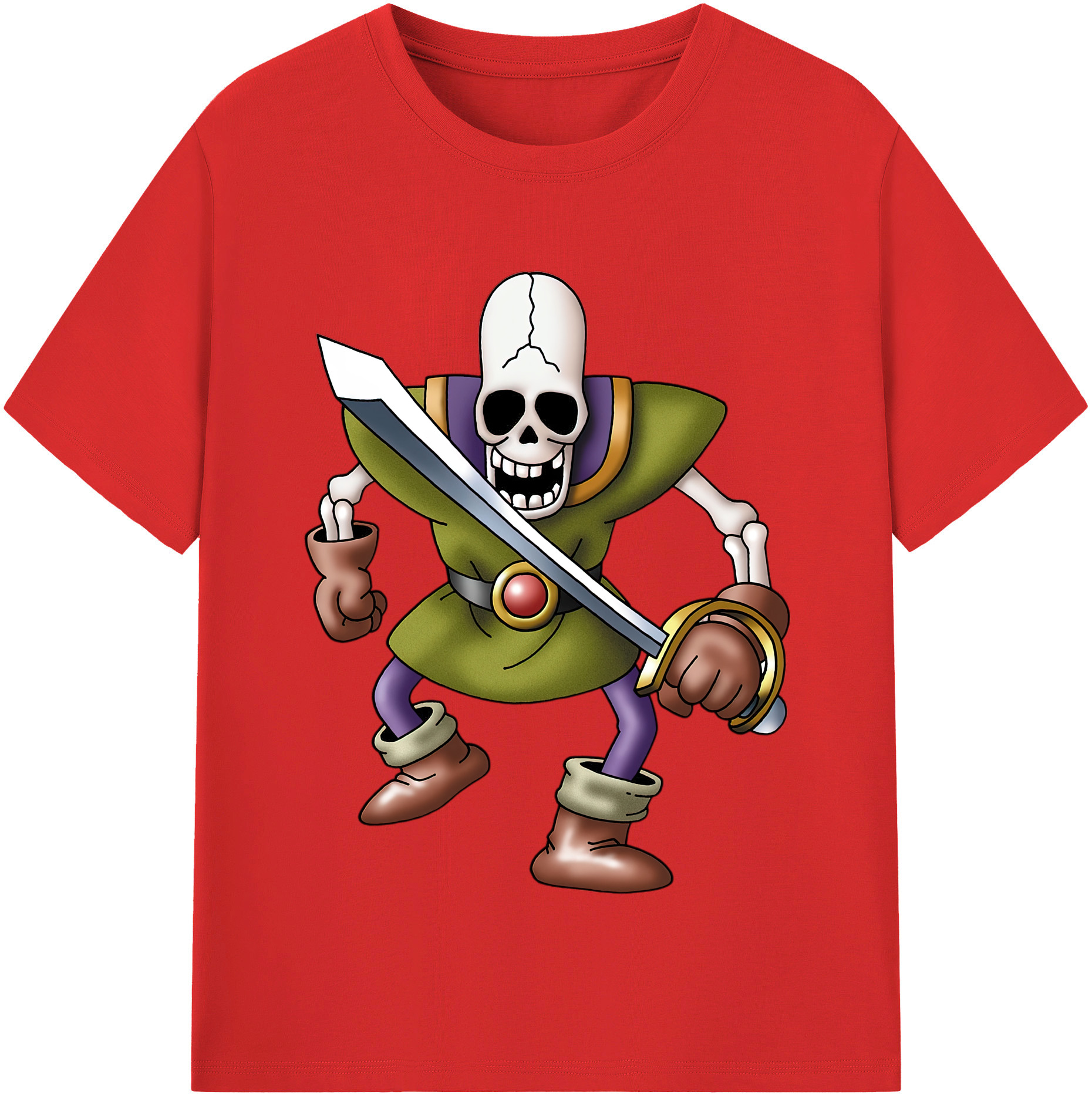 （画像用） ドラゴンクエスト Doragon Kuesuto Dragon Quest 綿100％半袖Tシャツ（フロントプリント）