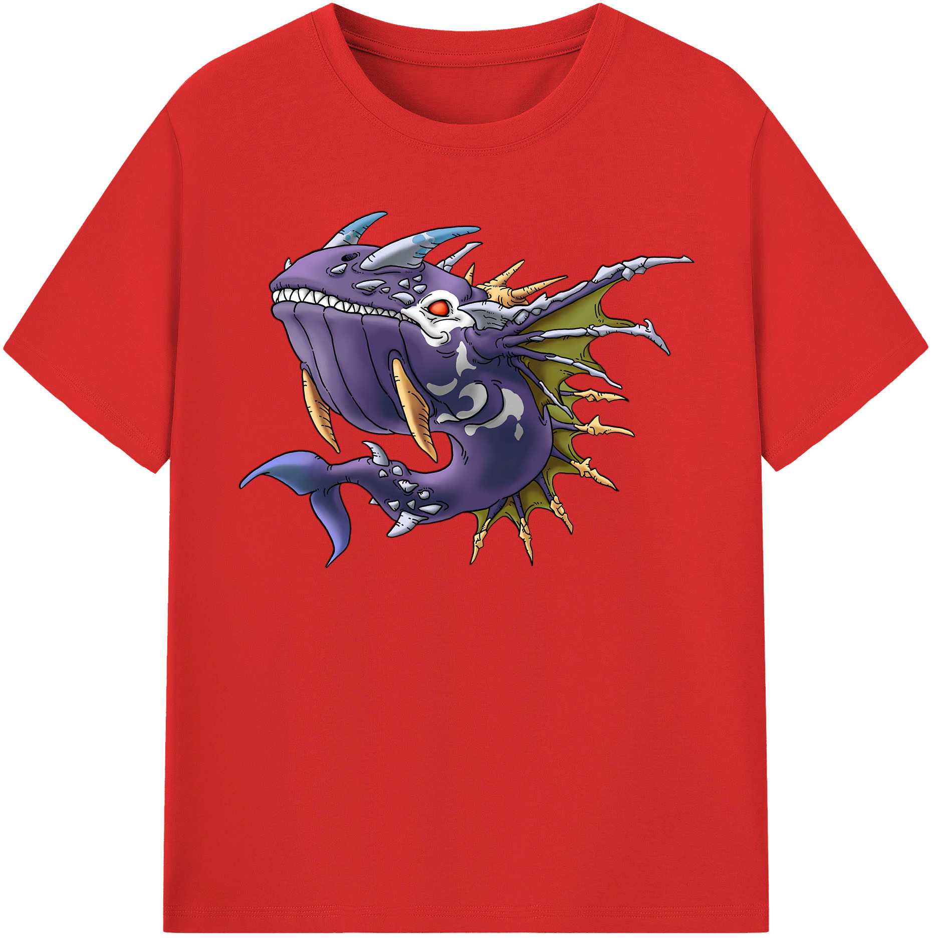 （画像用） ドラゴンクエスト Doragon Kuesuto Dragon Quest 綿100％半袖Tシャツ（フロントプリント）