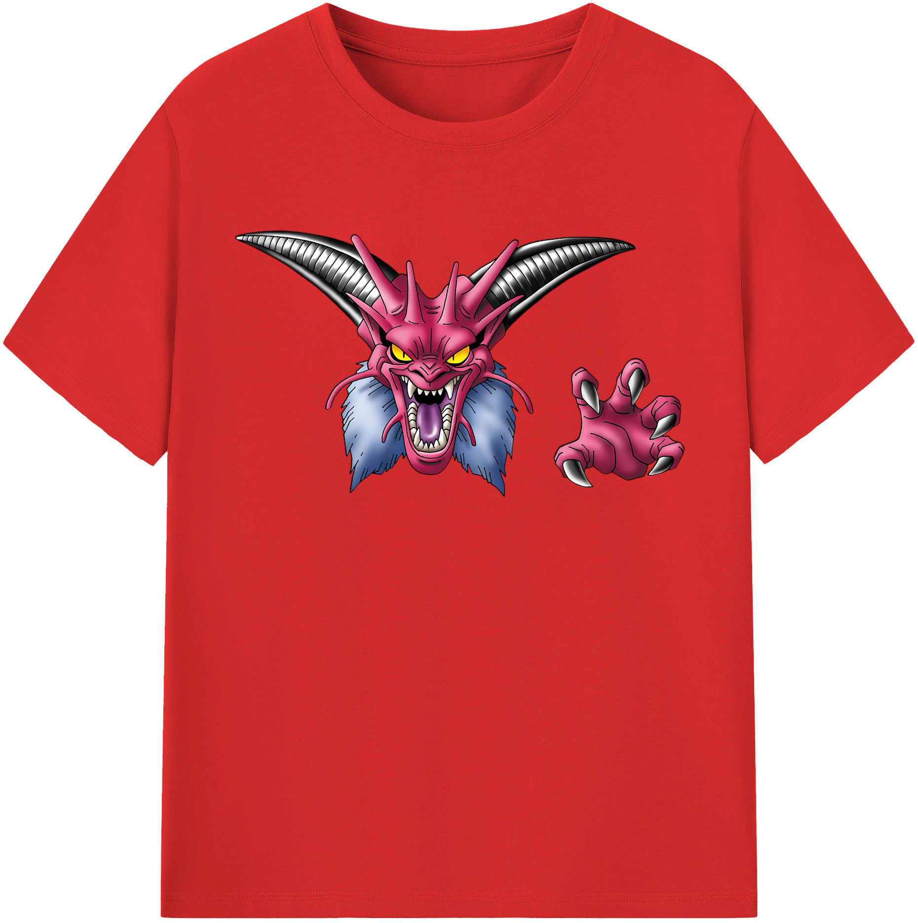 （画像用） ドラゴンクエスト Doragon Kuesuto Dragon Quest 綿100％半袖Tシャツ（フロントプリント）