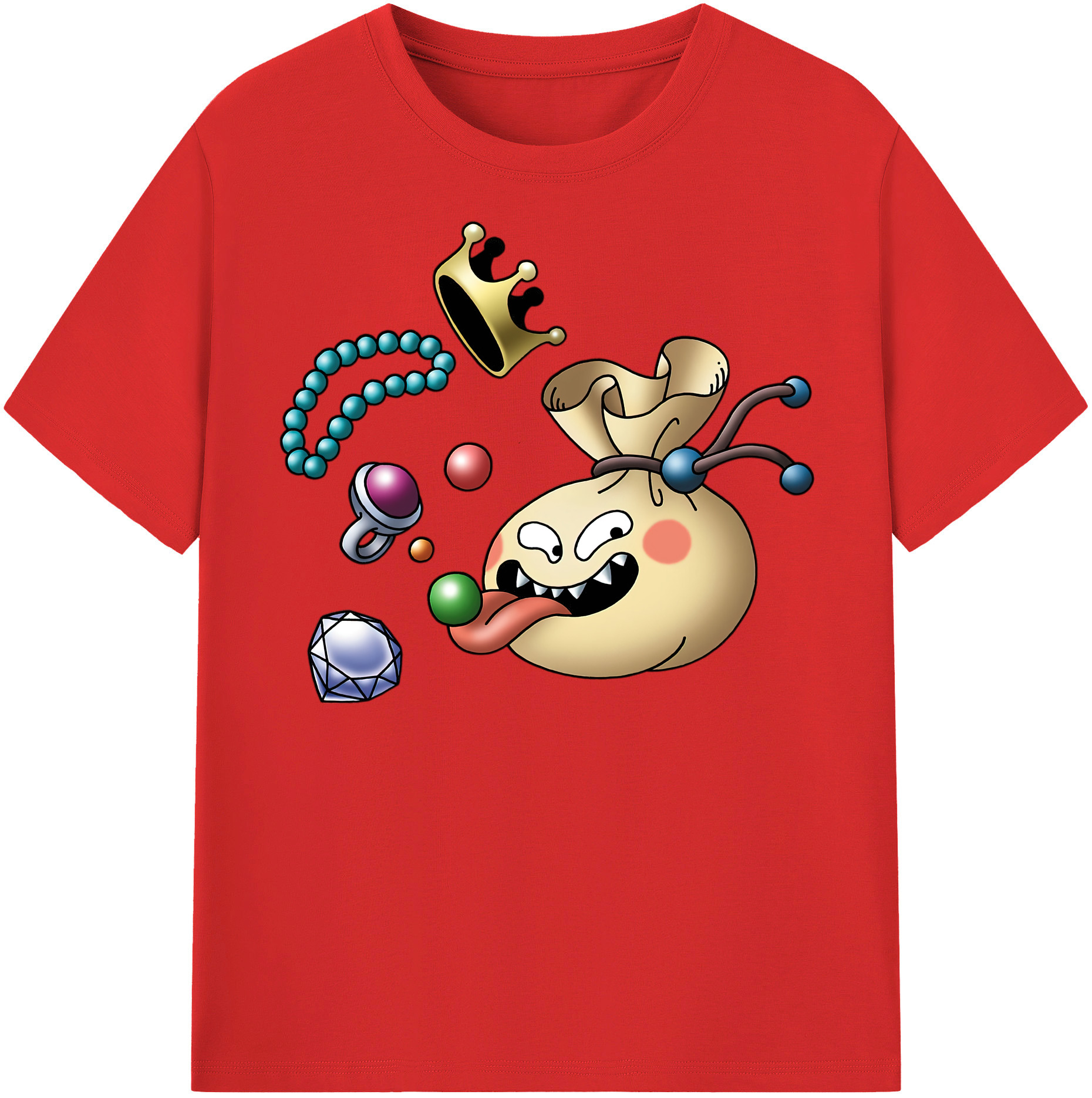 （画像用） ドラゴンクエスト Doragon Kuesuto Dragon Quest 綿100％半袖Tシャツ（フロントプリント）