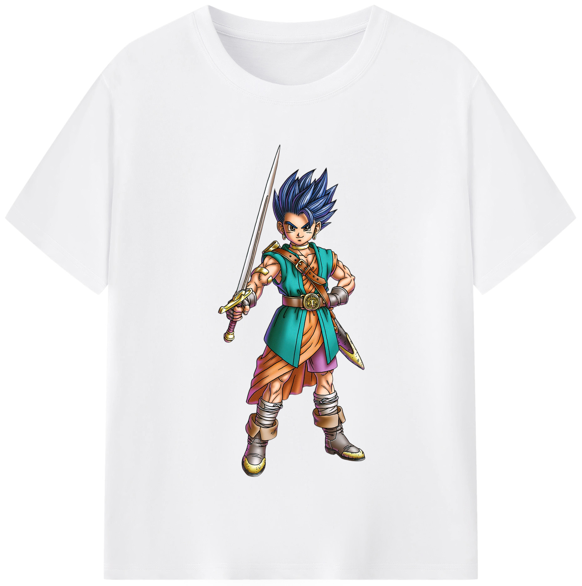 （画像用） ドラゴンクエスト Doragon Kuesuto Dragon Quest 綿100％半袖Tシャツ（フロントプリント）