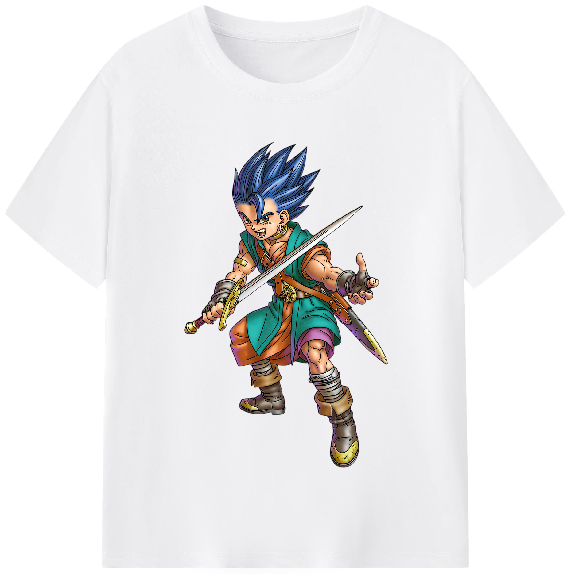 （画像用） ドラゴンクエスト Doragon Kuesuto Dragon Quest 綿100％半袖Tシャツ（フロントプリント）