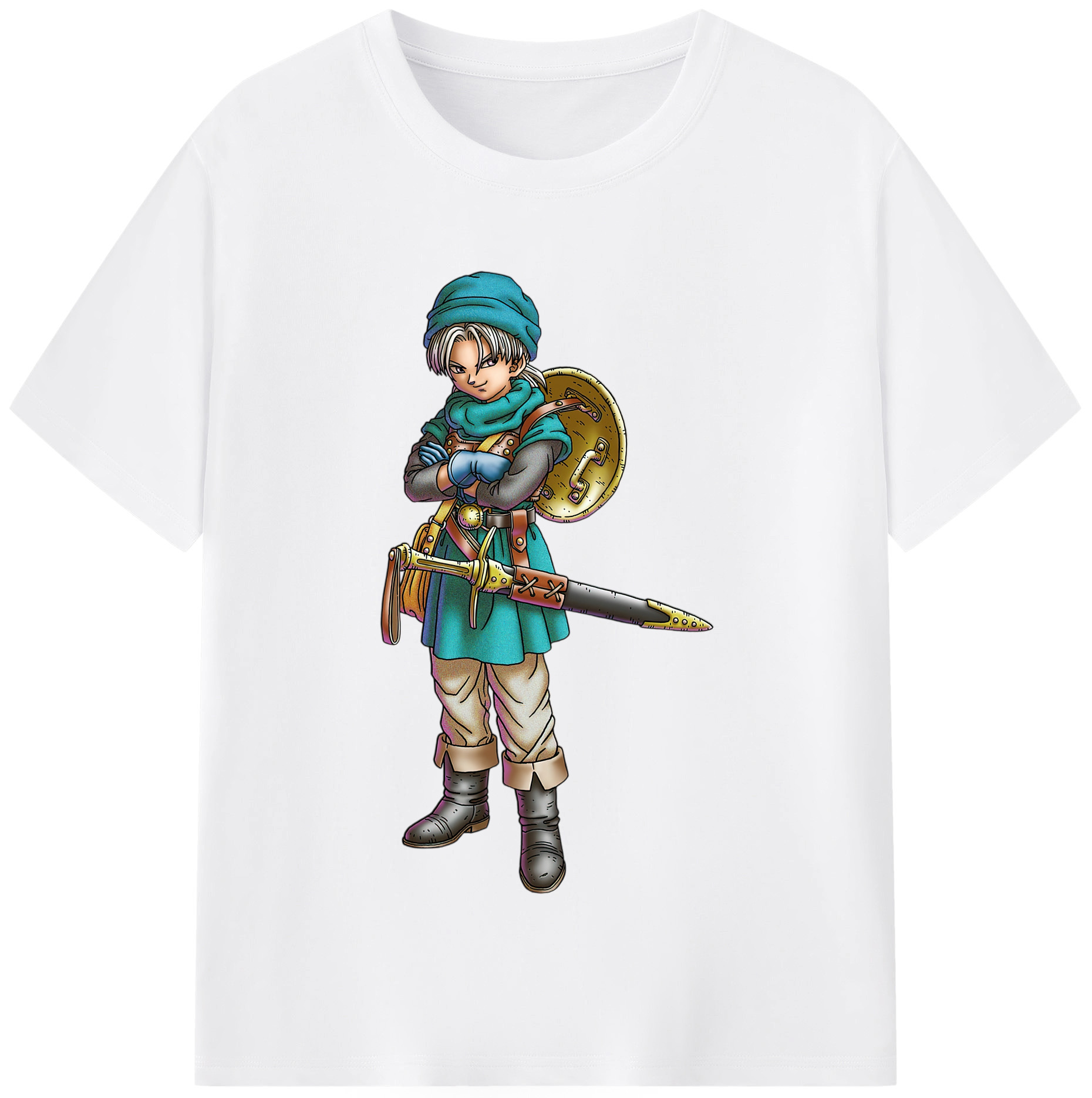 （画像用） ドラゴンクエスト Doragon Kuesuto Dragon Quest 綿100％半袖Tシャツ（フロントプリント）