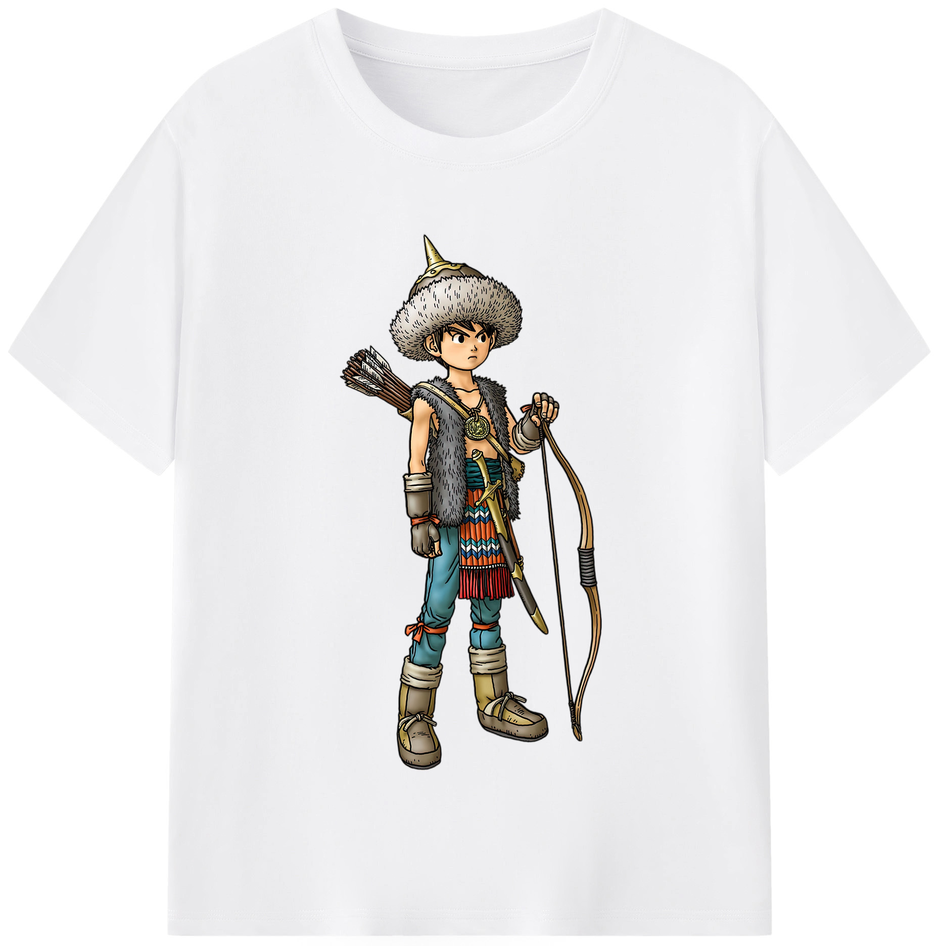（画像用） ドラゴンクエスト Doragon Kuesuto Dragon Quest 綿100％半袖Tシャツ（フロントプリント）