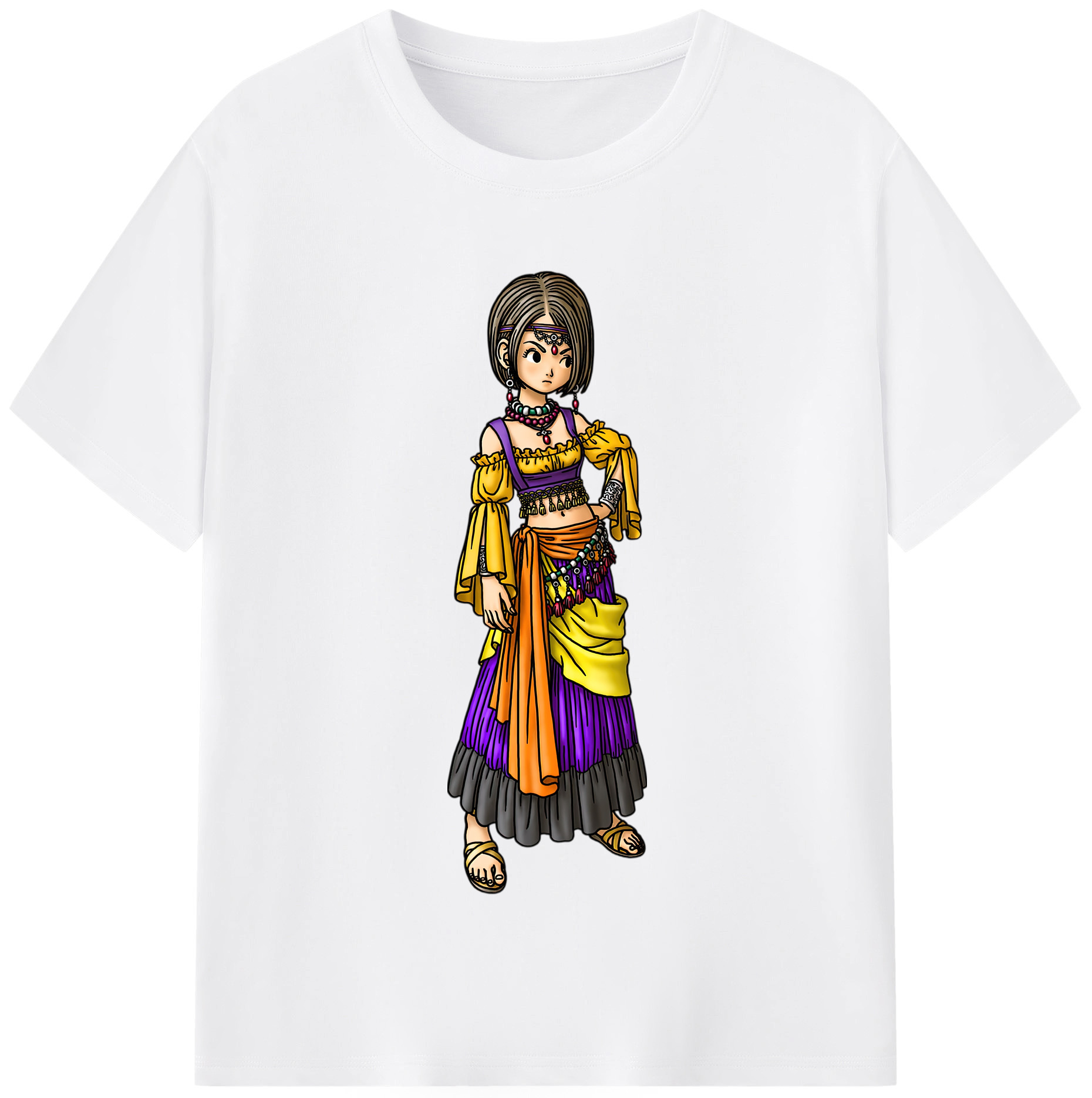 （画像用） ドラゴンクエスト Doragon Kuesuto Dragon Quest 綿100％半袖Tシャツ（フロントプリント）