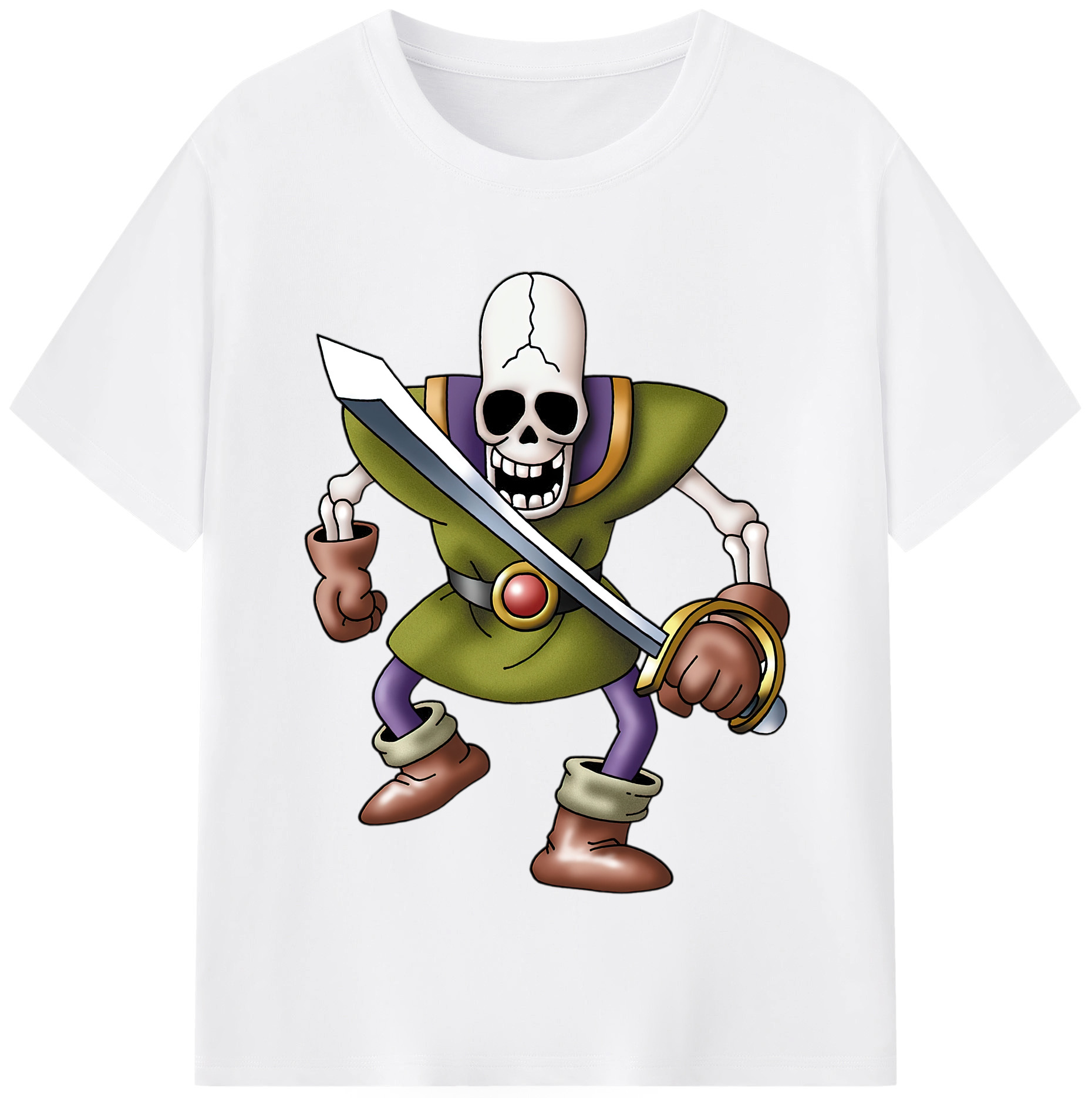 （画像用） ドラゴンクエスト Doragon Kuesuto Dragon Quest 綿100％半袖Tシャツ（フロントプリント）