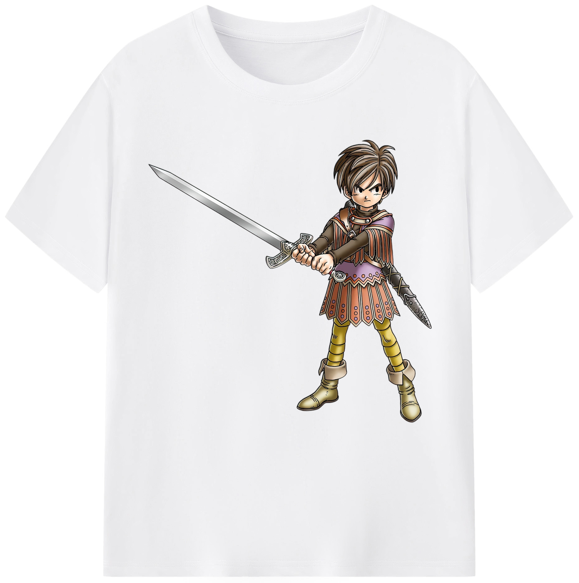 （画像用） ドラゴンクエスト Doragon Kuesuto Dragon Quest 綿100％半袖Tシャツ（フロントプリント）