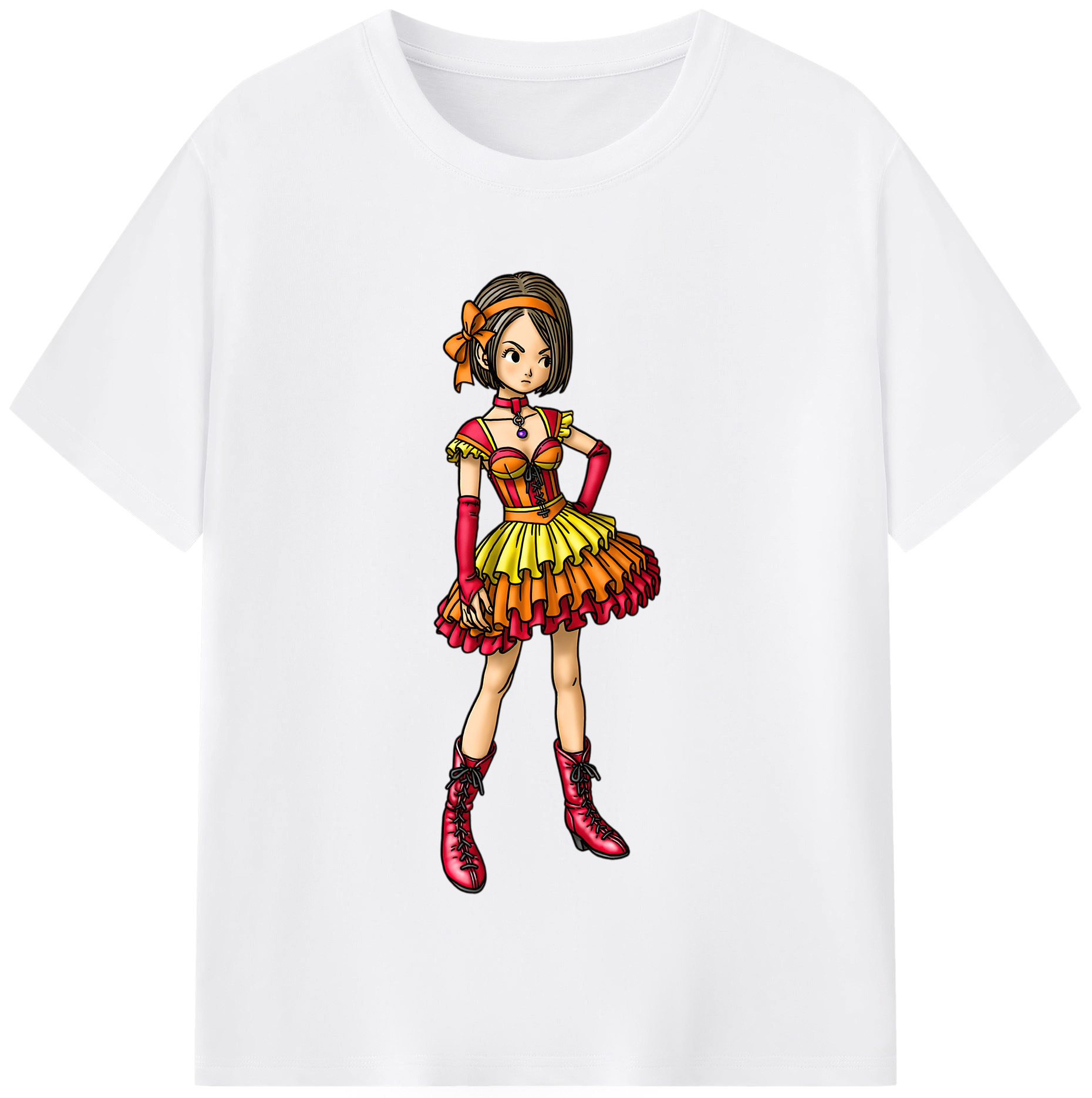 （画像用） ドラゴンクエスト Doragon Kuesuto Dragon Quest 綿100％半袖Tシャツ（フロントプリント）