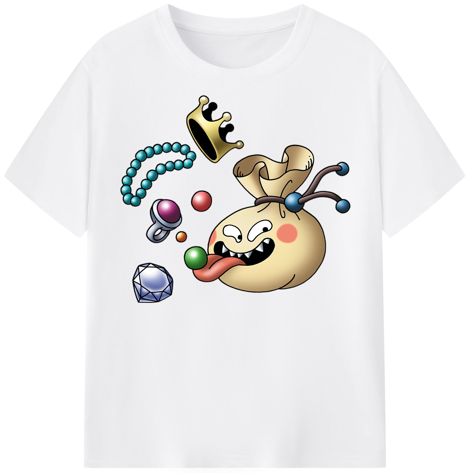 （画像用） ドラゴンクエスト Doragon Kuesuto Dragon Quest 綿100％半袖Tシャツ（フロントプリント）