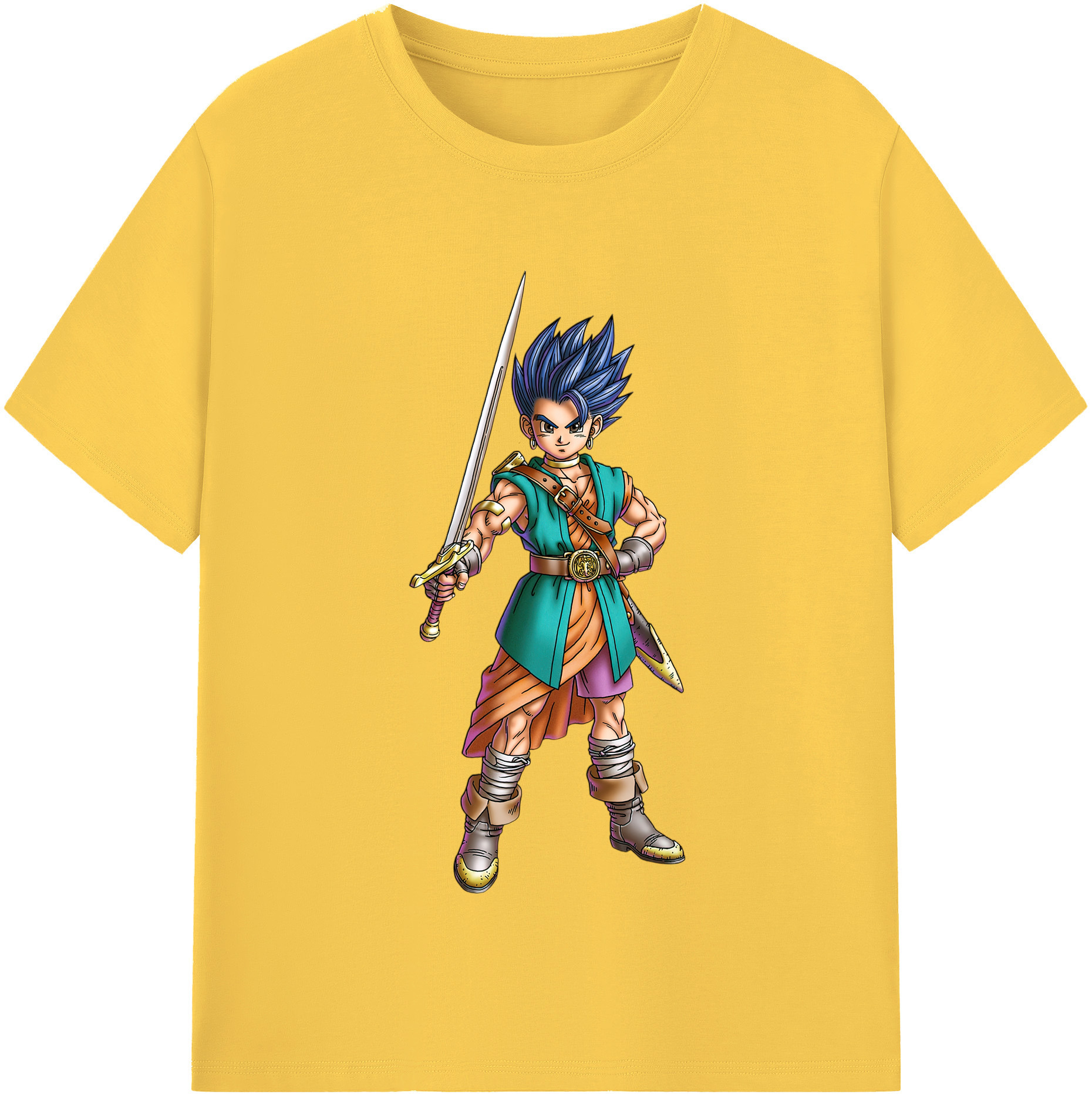 （画像用） ドラゴンクエスト Doragon Kuesuto Dragon Quest 綿100％半袖Tシャツ（フロントプリント）
