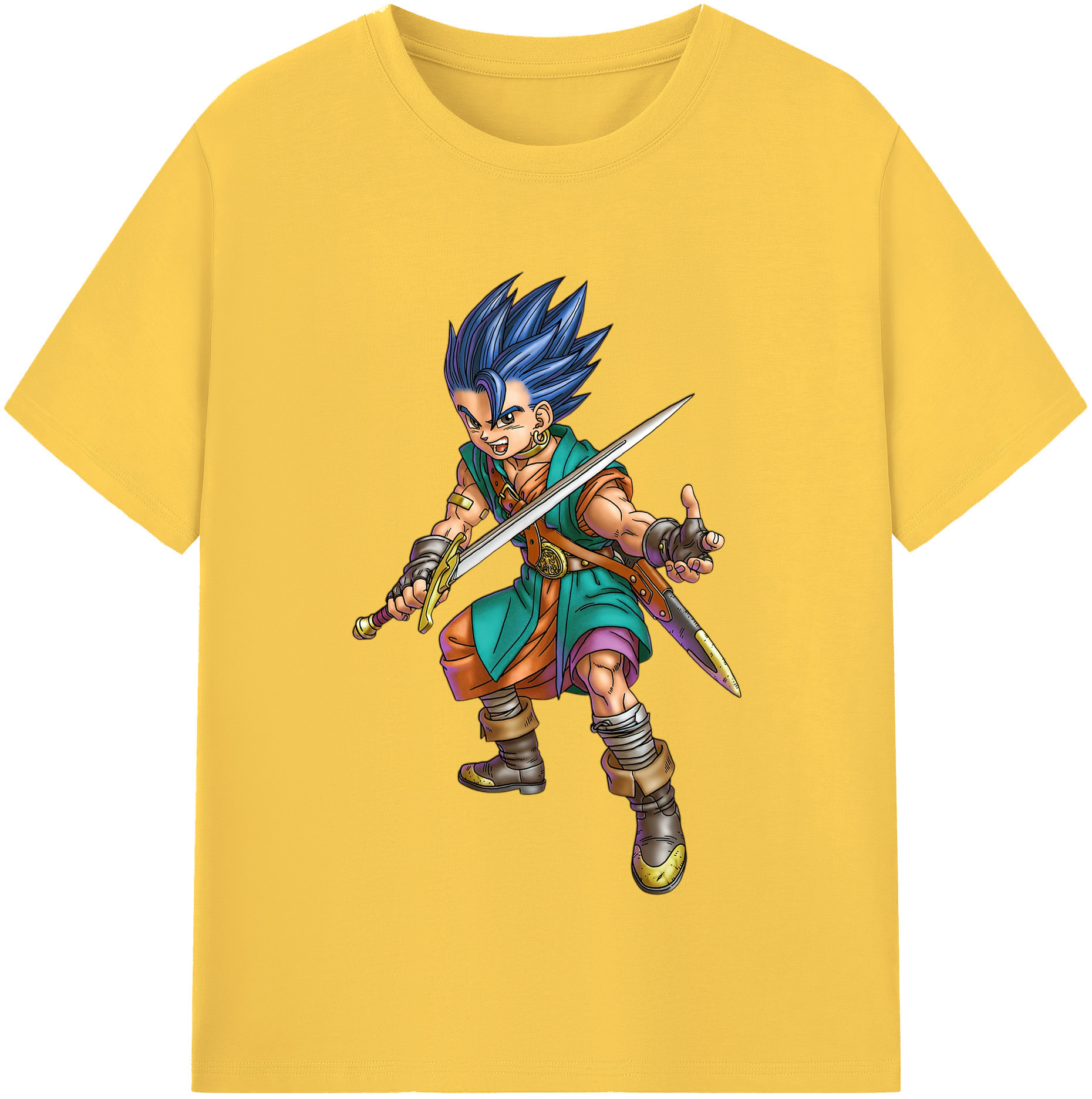 （画像用） ドラゴンクエスト Doragon Kuesuto Dragon Quest 綿100％半袖Tシャツ（フロントプリント）