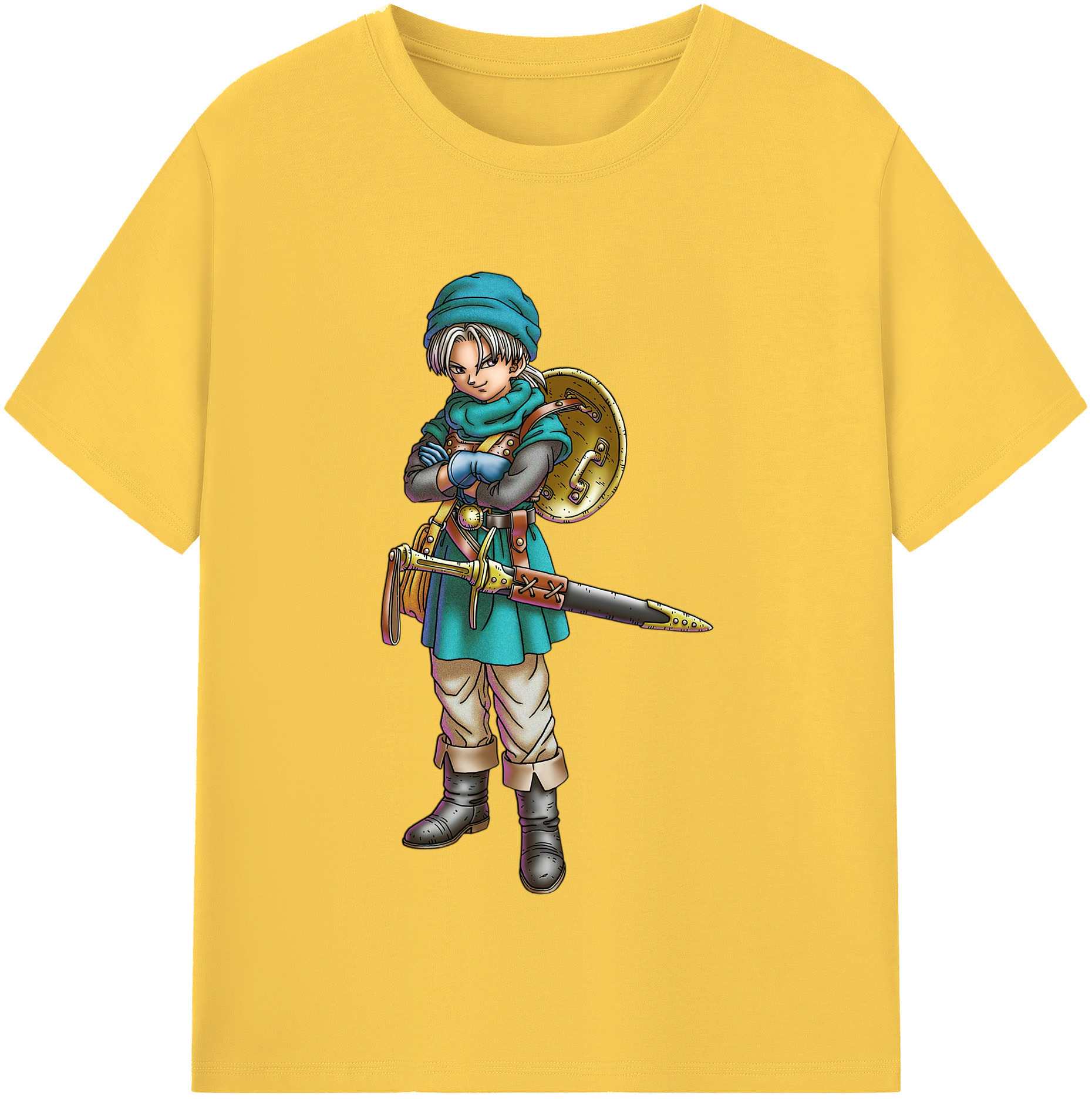 （画像用） ドラゴンクエスト Doragon Kuesuto Dragon Quest 綿100％半袖Tシャツ（フロントプリント）