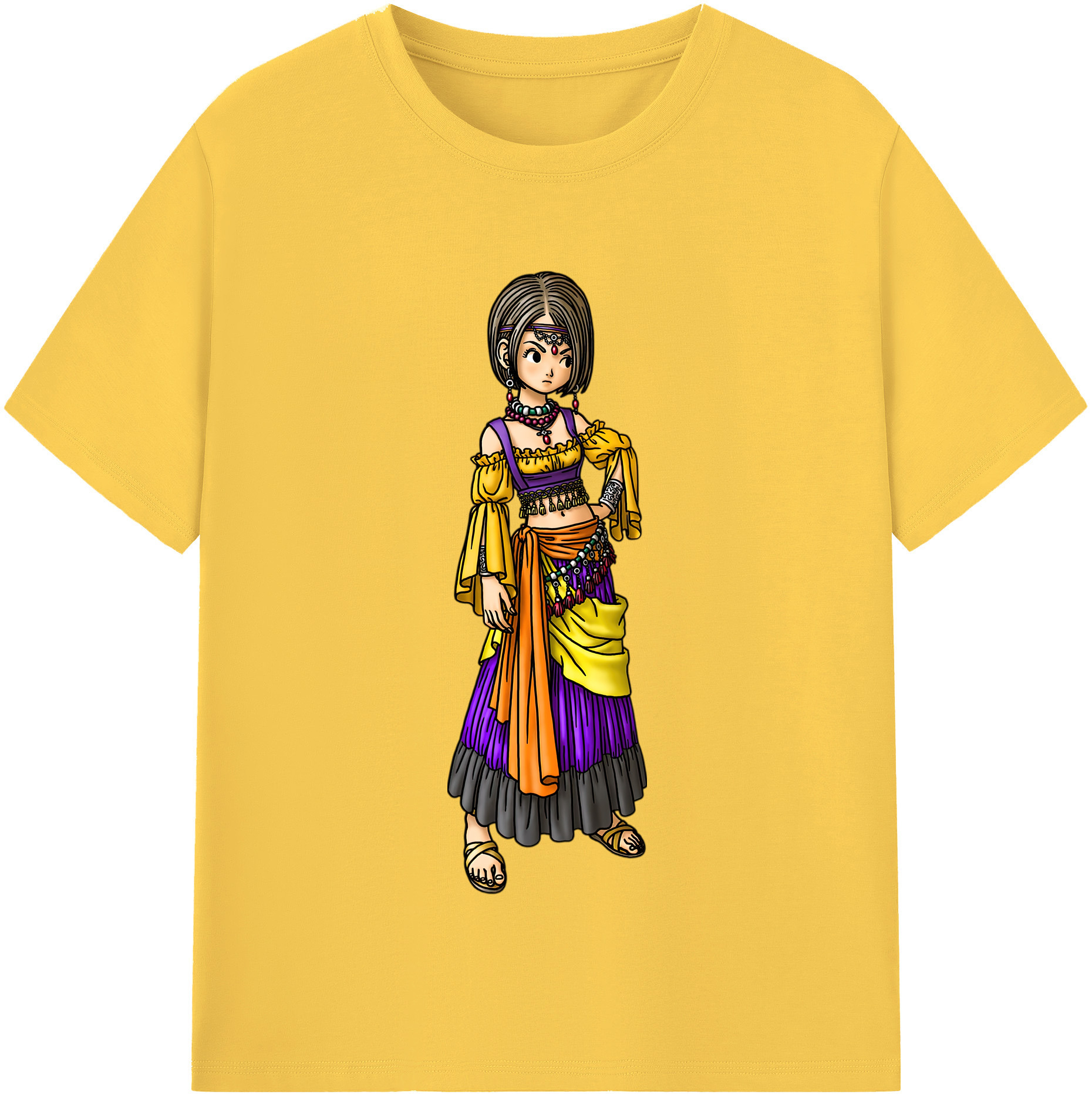 （画像用） ドラゴンクエスト Doragon Kuesuto Dragon Quest 綿100％半袖Tシャツ（フロントプリント）