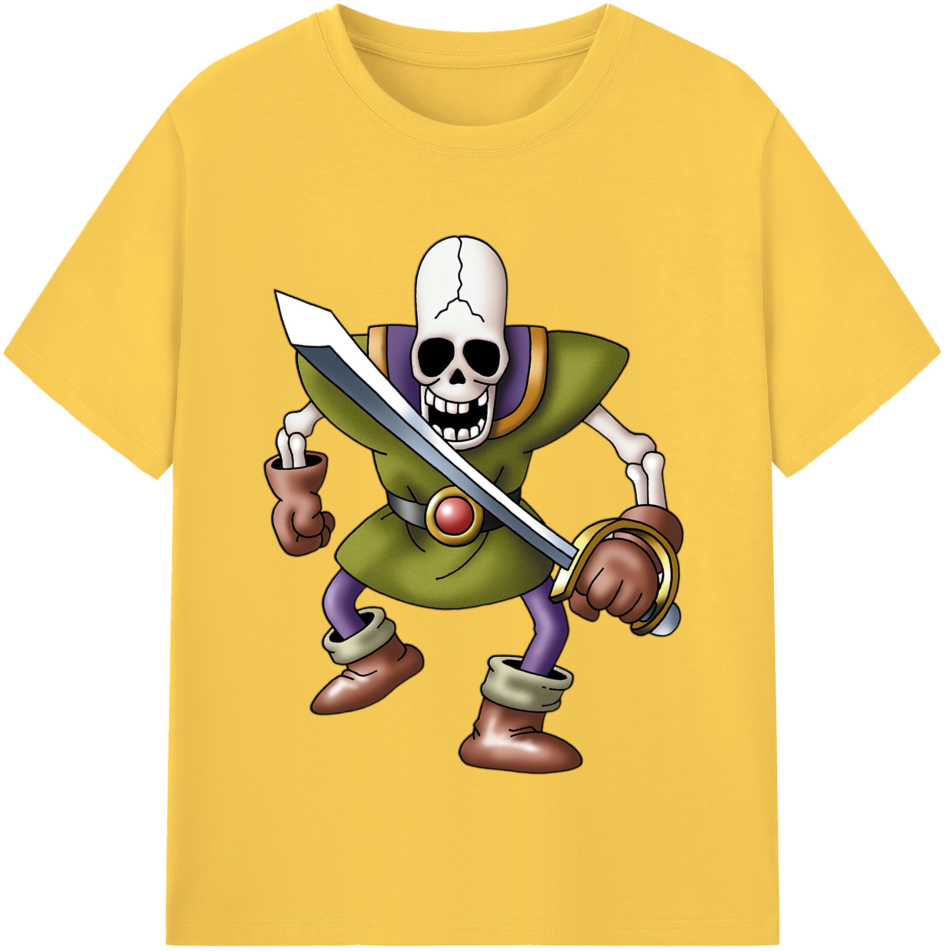 （画像用） ドラゴンクエスト Doragon Kuesuto Dragon Quest 綿100％半袖Tシャツ（フロントプリント）