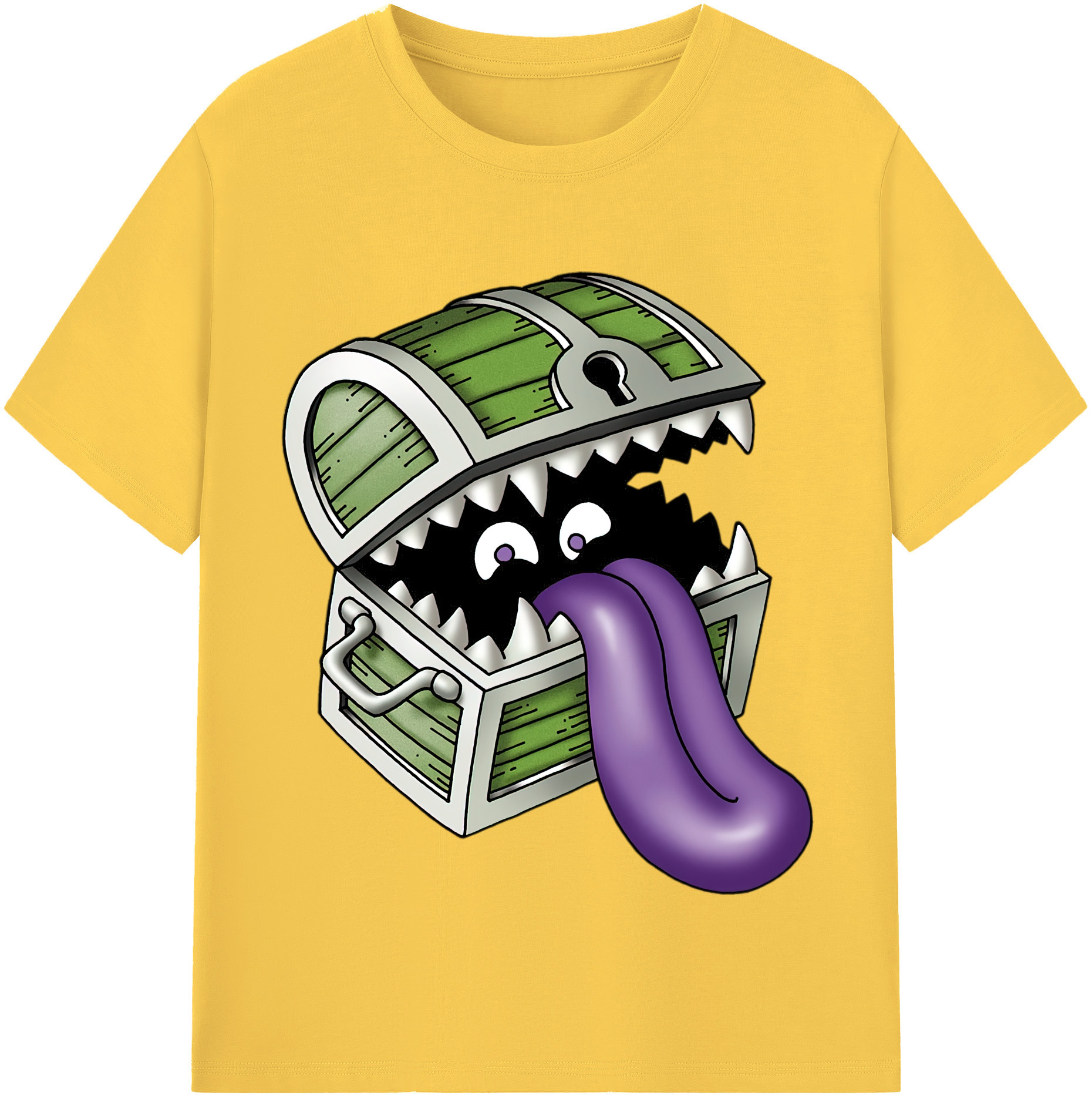 （画像用） ドラゴンクエスト Doragon Kuesuto Dragon Quest 綿100％半袖Tシャツ（フロントプリント）