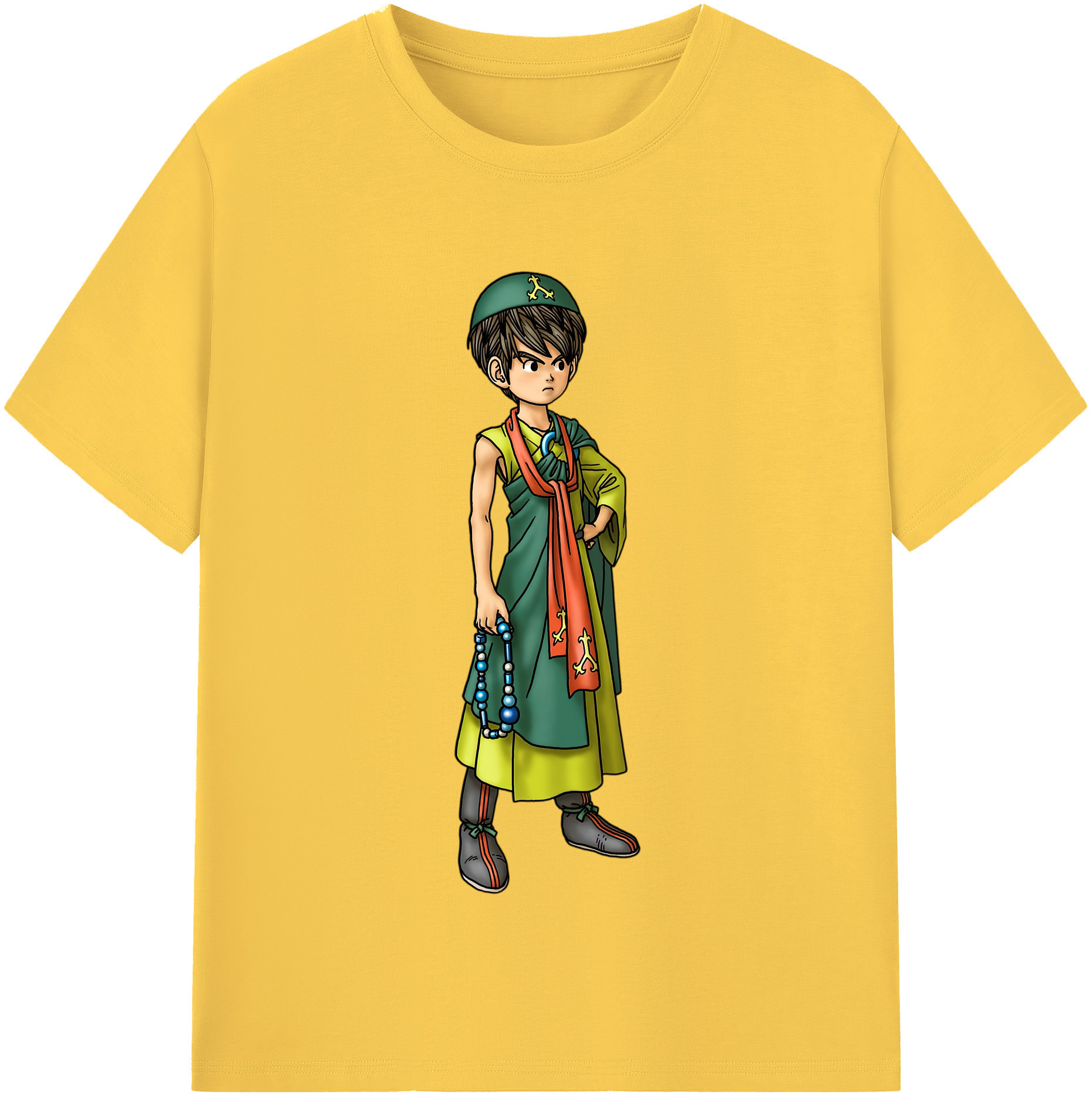 （画像用） ドラゴンクエスト Doragon Kuesuto Dragon Quest 綿100％半袖Tシャツ（フロントプリント）