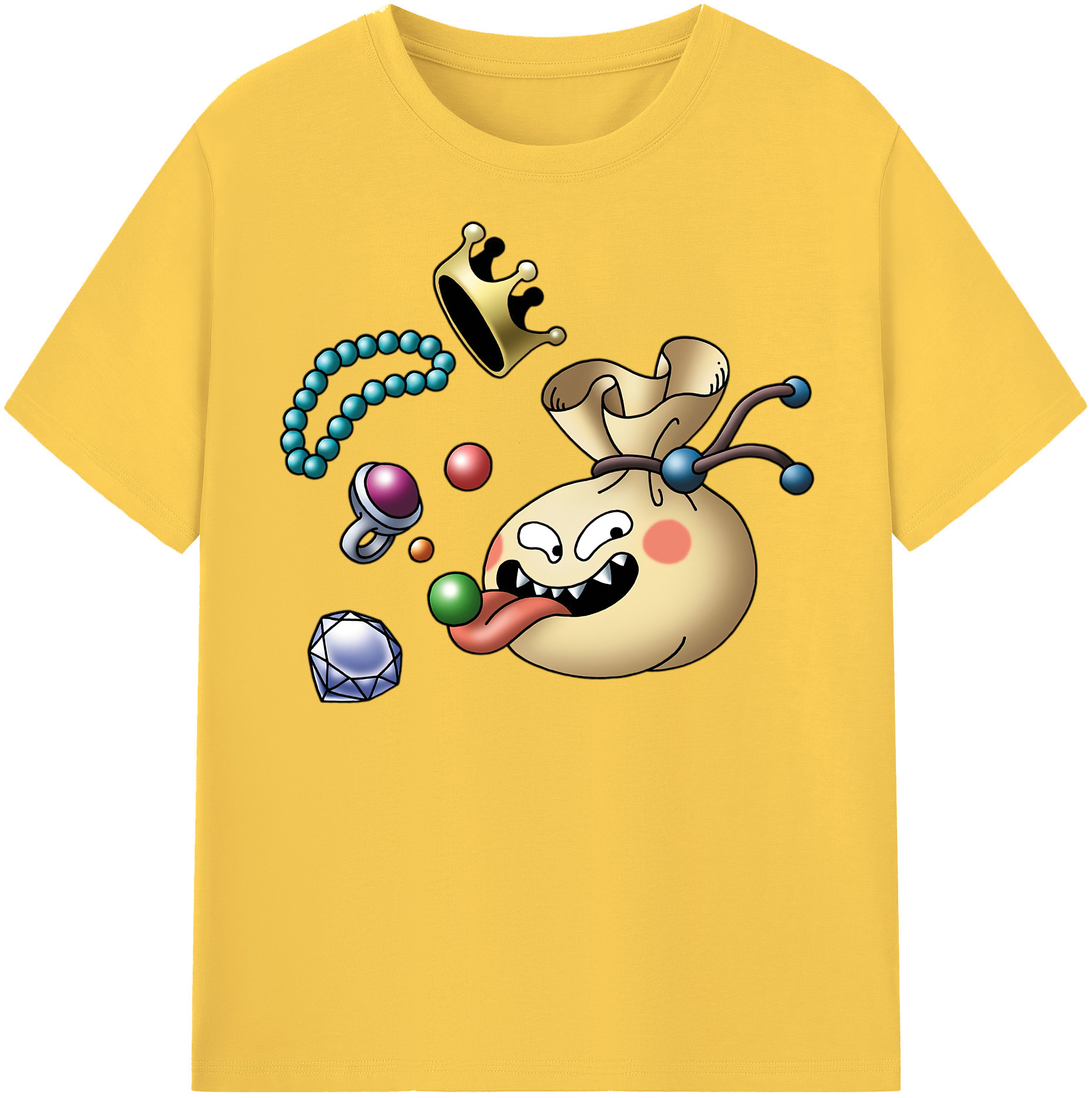 （画像用） ドラゴンクエスト Doragon Kuesuto Dragon Quest 綿100％半袖Tシャツ（フロントプリント）