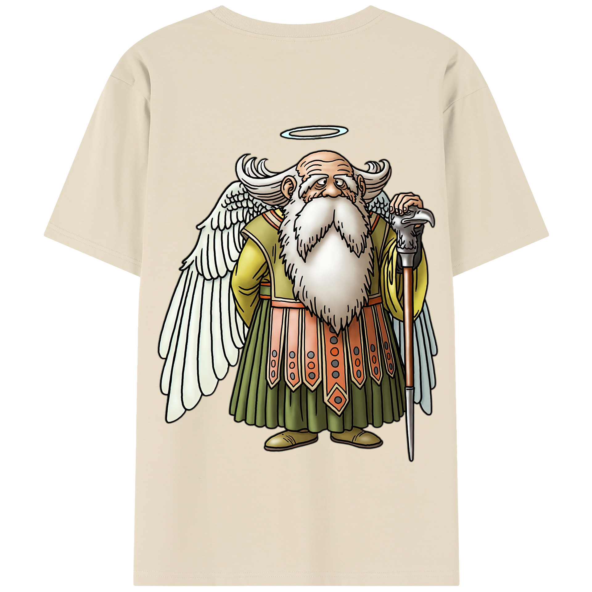 （画像用） ドラゴンクエスト Doragon Kuesuto Dragon Quest 綿100％半袖Tシャツ（背面プリント）