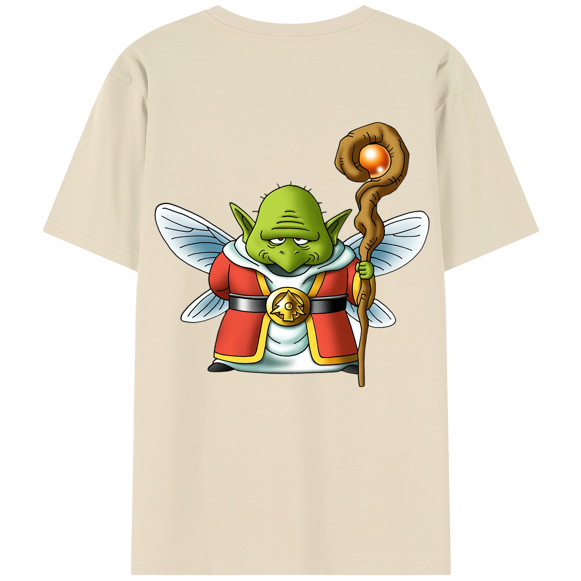 （画像用） ドラゴンクエスト Doragon Kuesuto Dragon Quest 綿100％半袖Tシャツ（背面プリント）