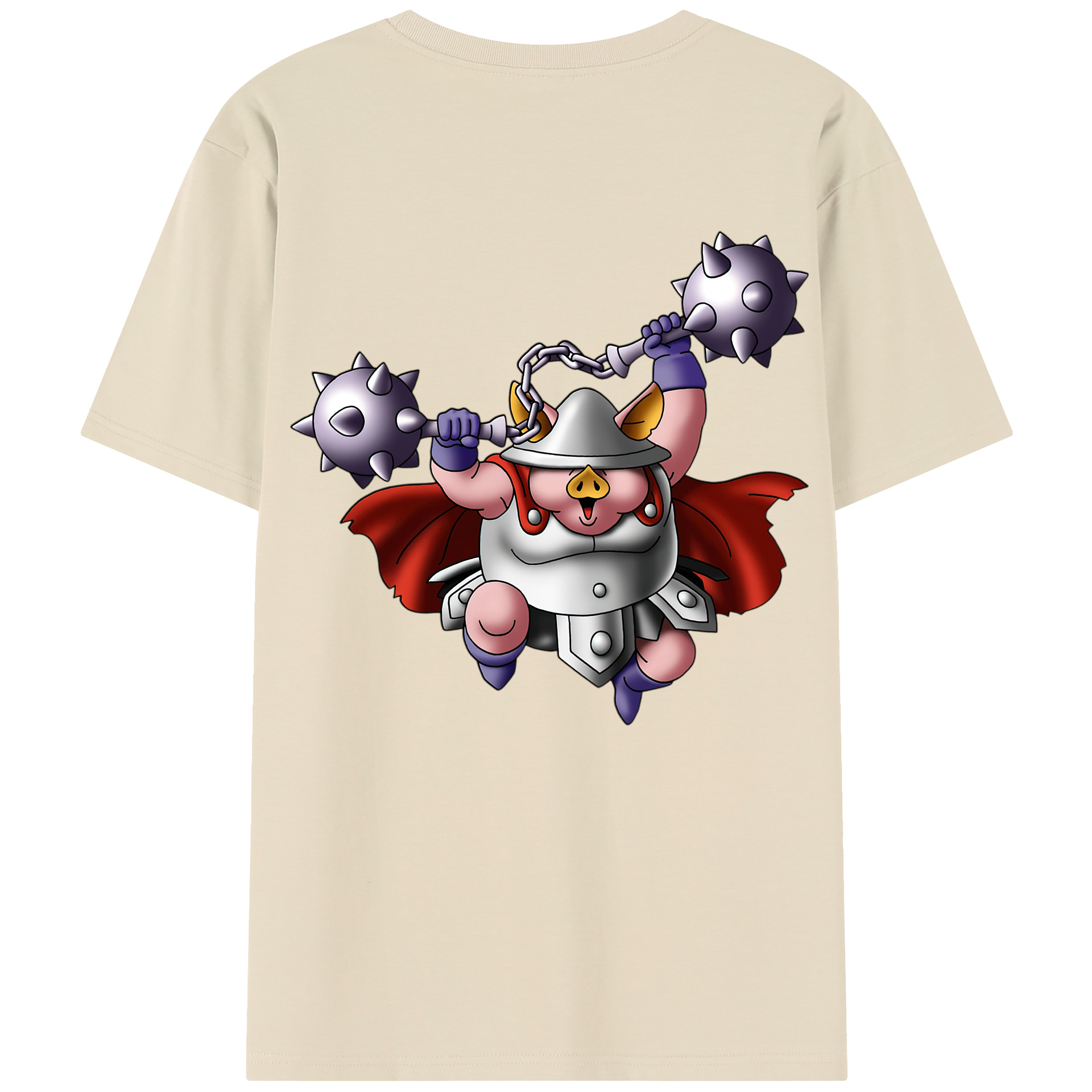 （画像用） ドラゴンクエスト Doragon Kuesuto Dragon Quest 綿100％半袖Tシャツ（背面プリント）