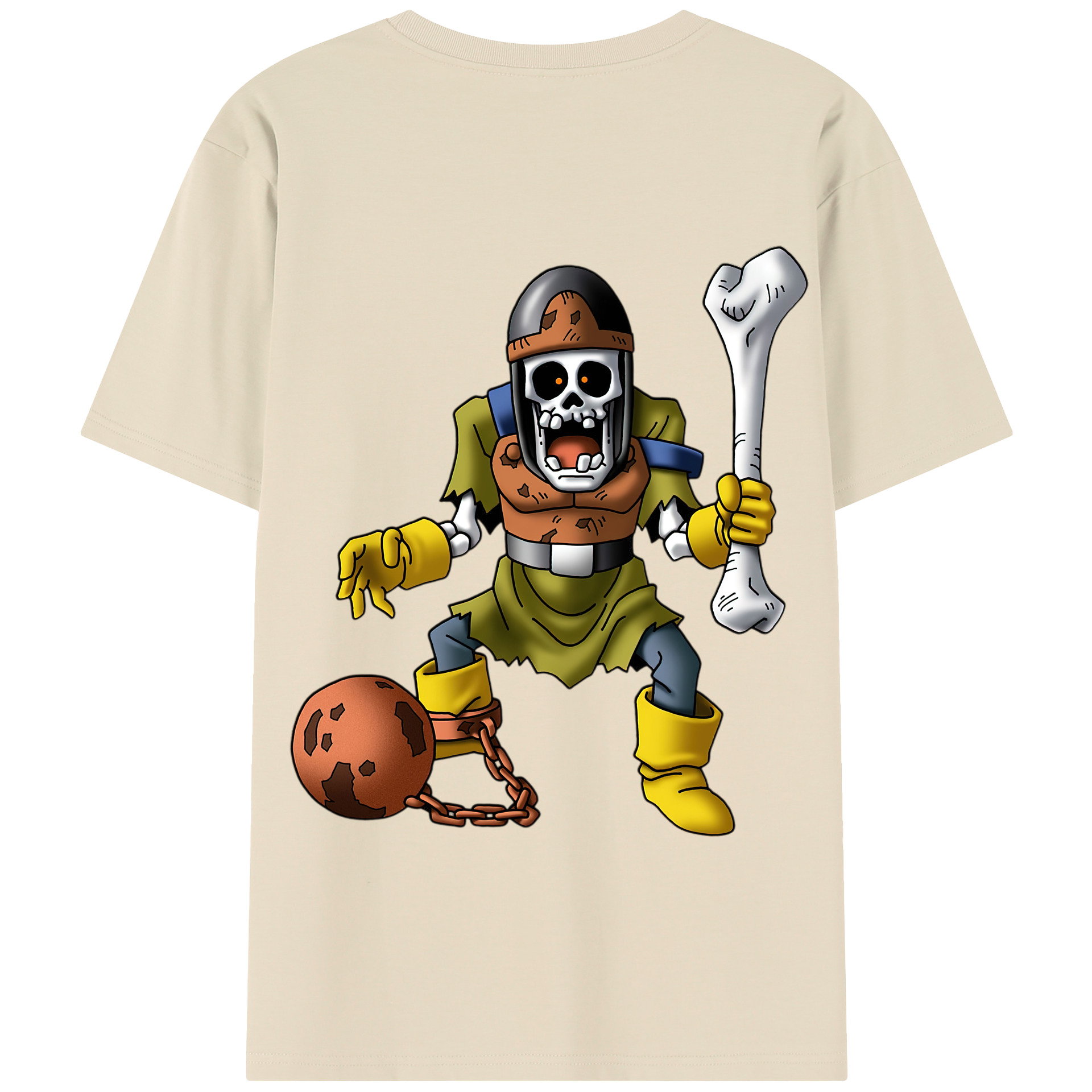 （画像用） ドラゴンクエスト Doragon Kuesuto Dragon Quest 綿100％半袖Tシャツ（背面プリント）