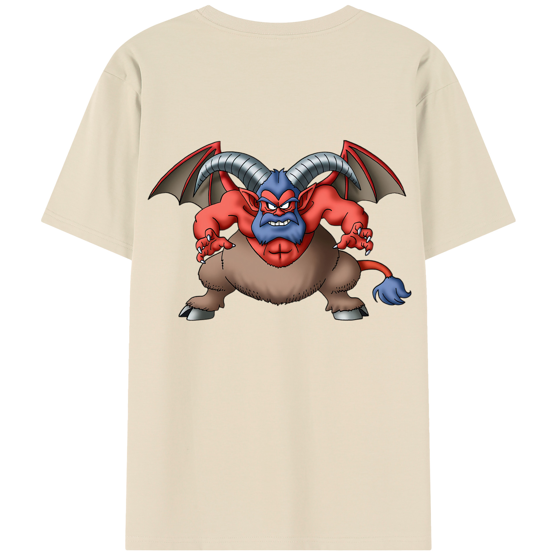 （画像用） ドラゴンクエスト Doragon Kuesuto Dragon Quest 綿100％半袖Tシャツ（背面プリント）