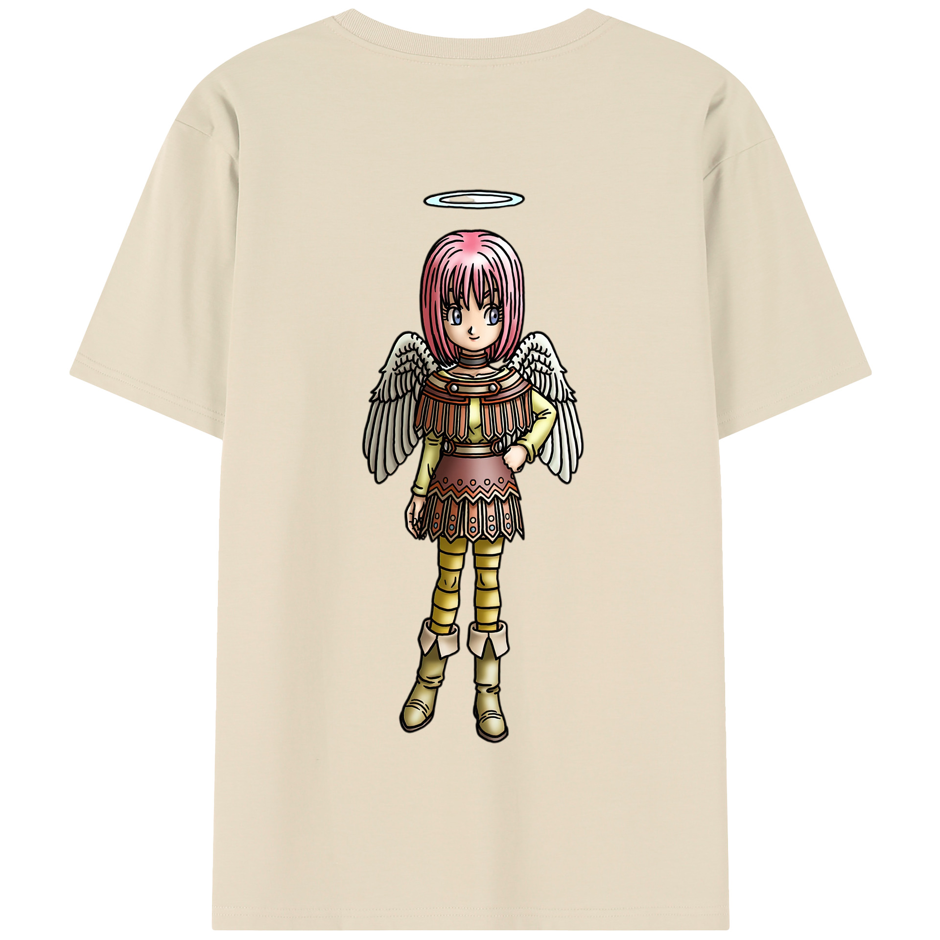 （画像用） ドラゴンクエスト Doragon Kuesuto Dragon Quest 綿100％半袖Tシャツ（背面プリント）