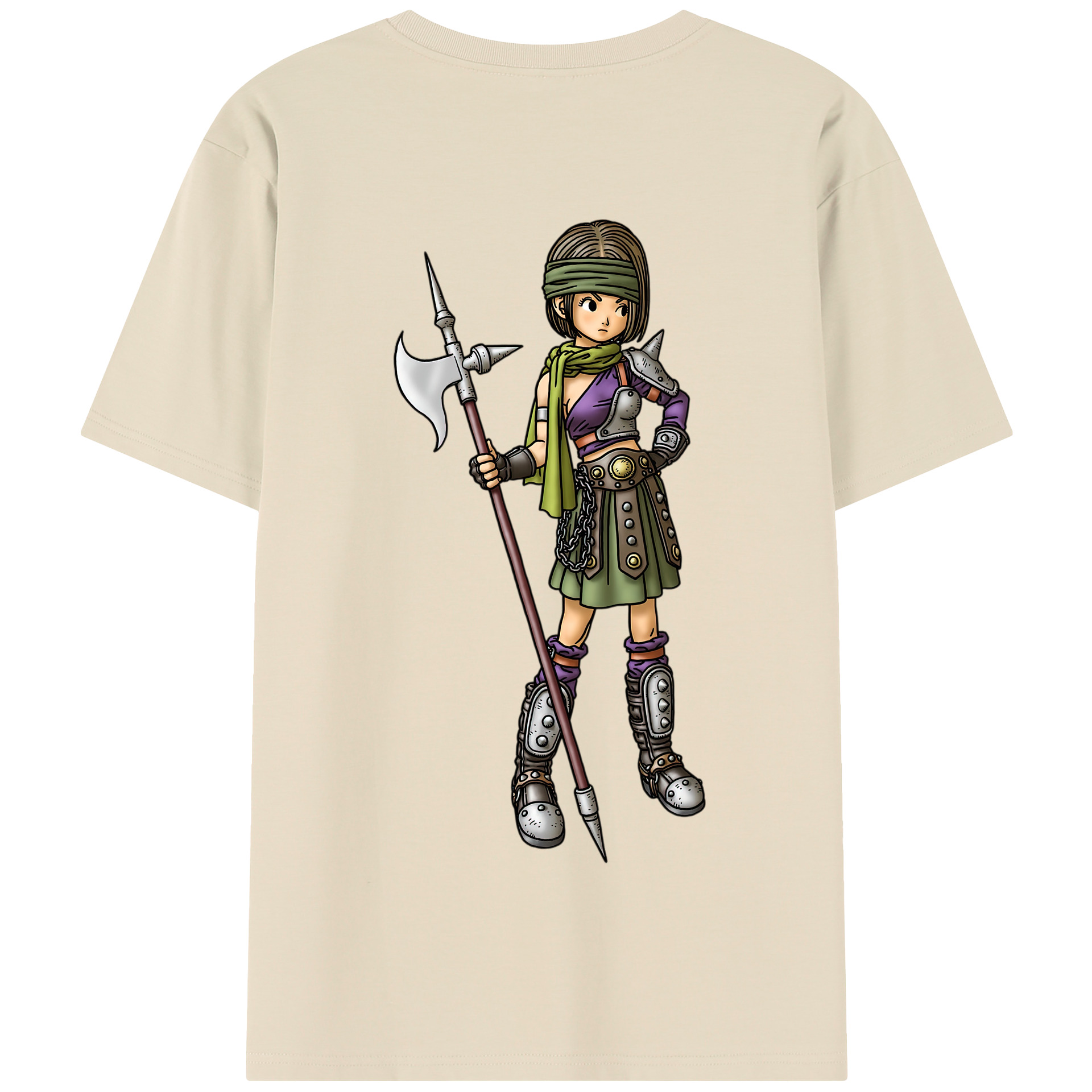 （画像用） ドラゴンクエスト Doragon Kuesuto Dragon Quest 綿100％半袖Tシャツ（背面プリント）