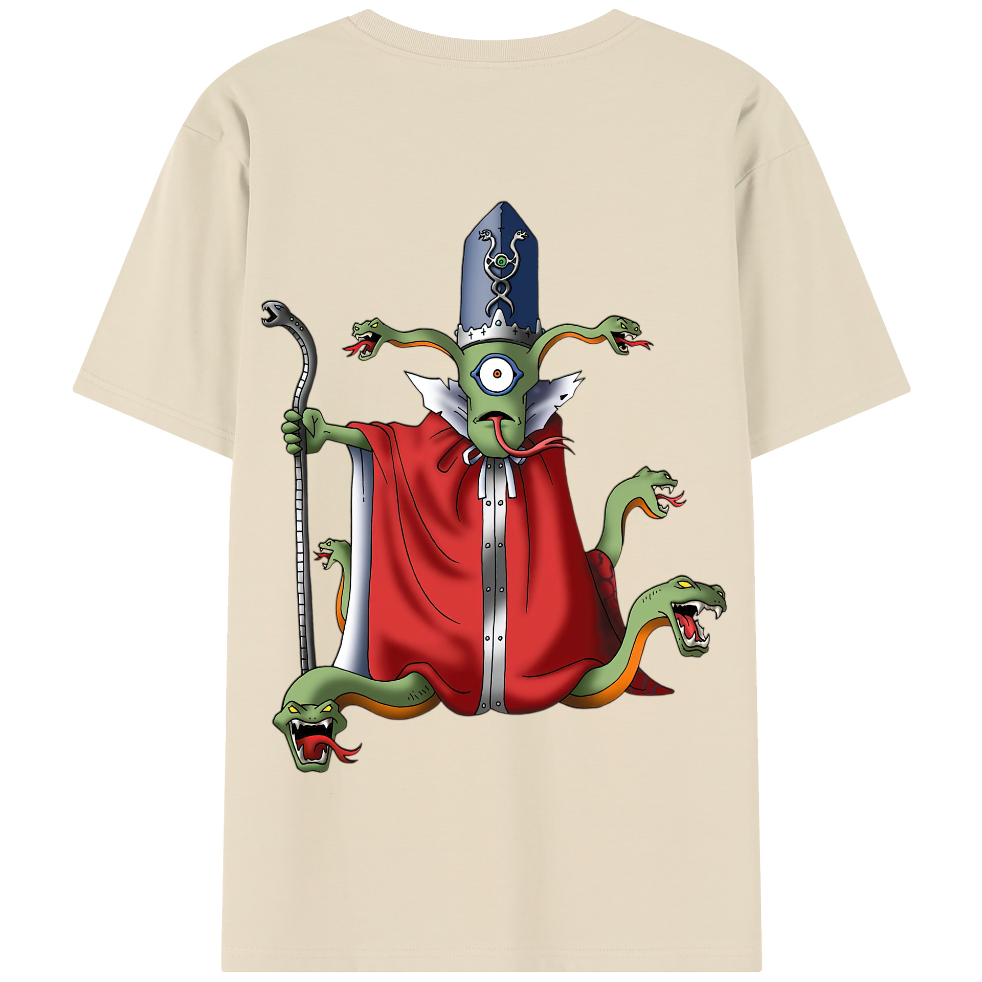 （画像用） ドラゴンクエスト Doragon Kuesuto Dragon Quest 綿100％半袖Tシャツ（背面プリント）