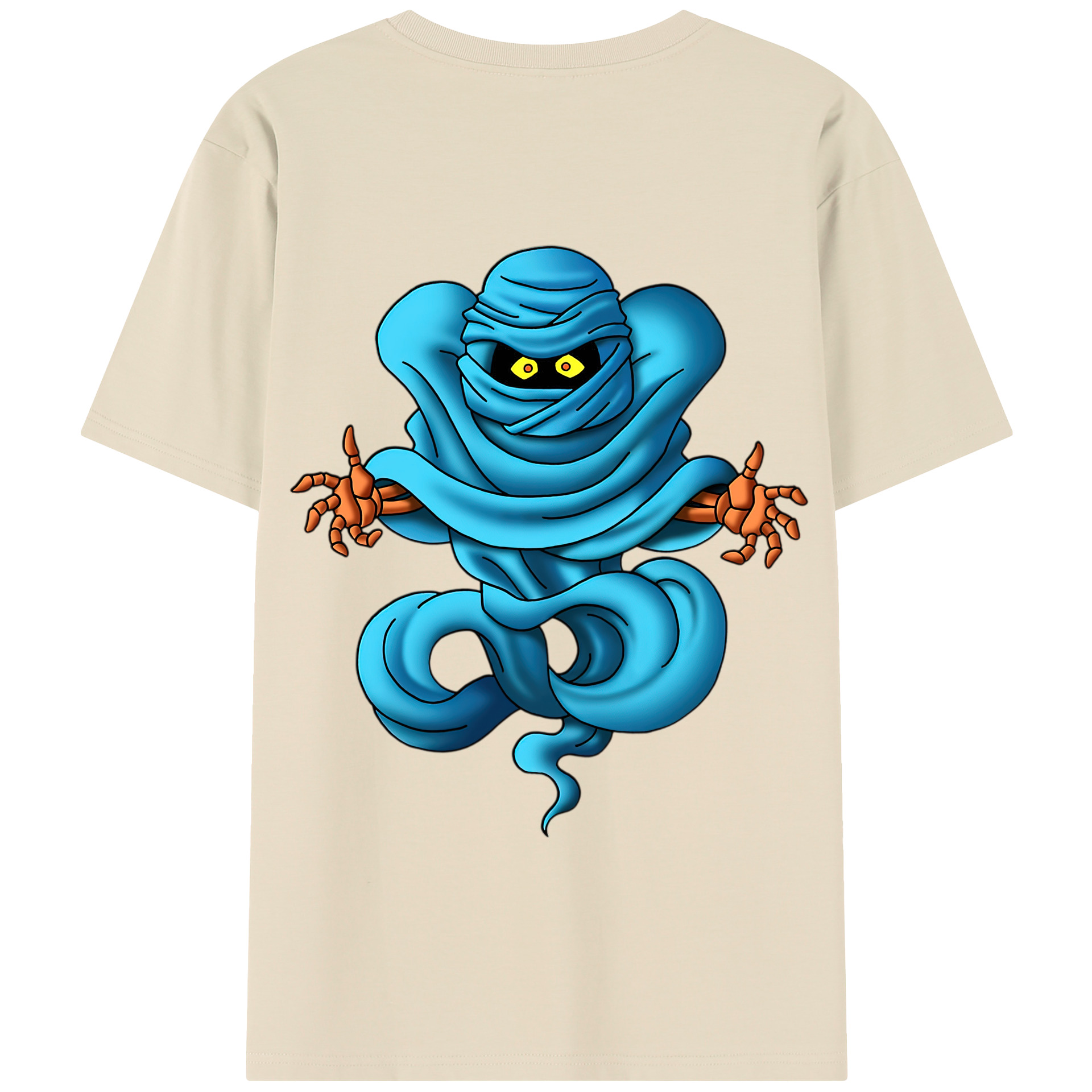 （画像用） ドラゴンクエスト Doragon Kuesuto Dragon Quest 綿100％半袖Tシャツ（背面プリント）