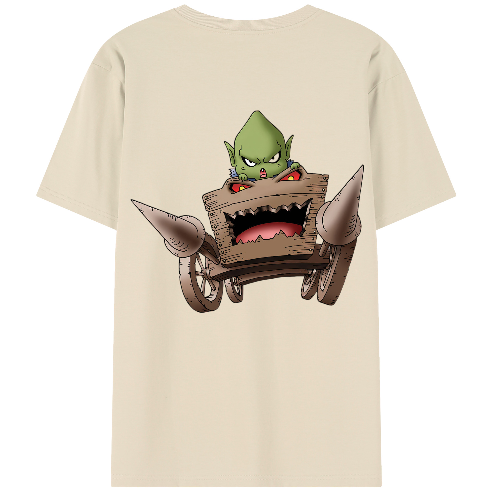（画像用） ドラゴンクエスト Doragon Kuesuto Dragon Quest 綿100％半袖Tシャツ（背面プリント）