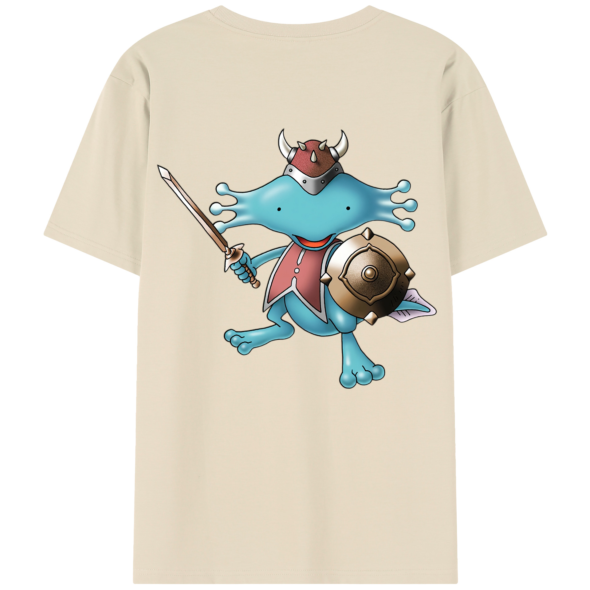 （画像用） ドラゴンクエスト Doragon Kuesuto Dragon Quest 綿100％半袖Tシャツ（背面プリント）