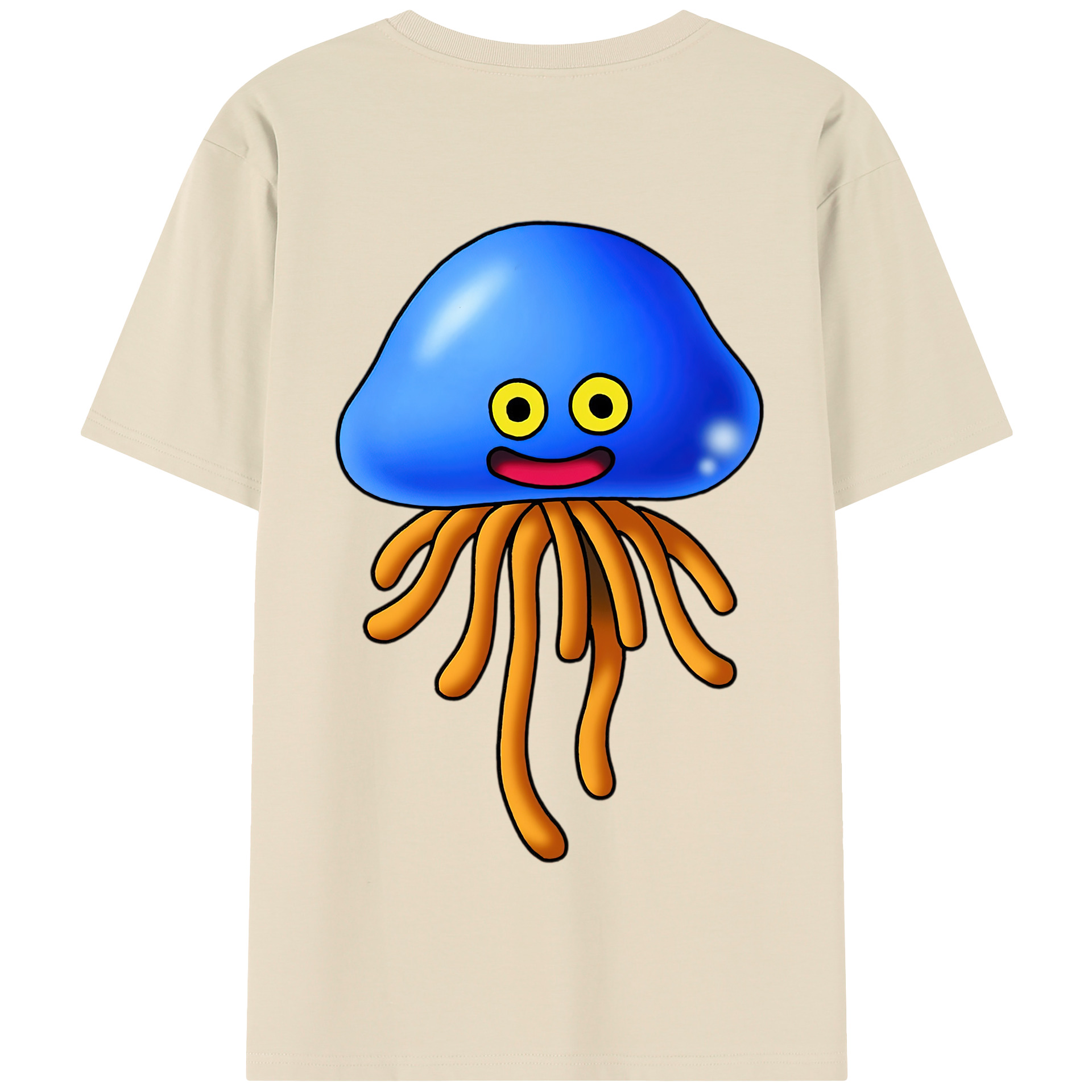 （画像用） ドラゴンクエスト Doragon Kuesuto Dragon Quest 綿100％半袖Tシャツ（背面プリント）
