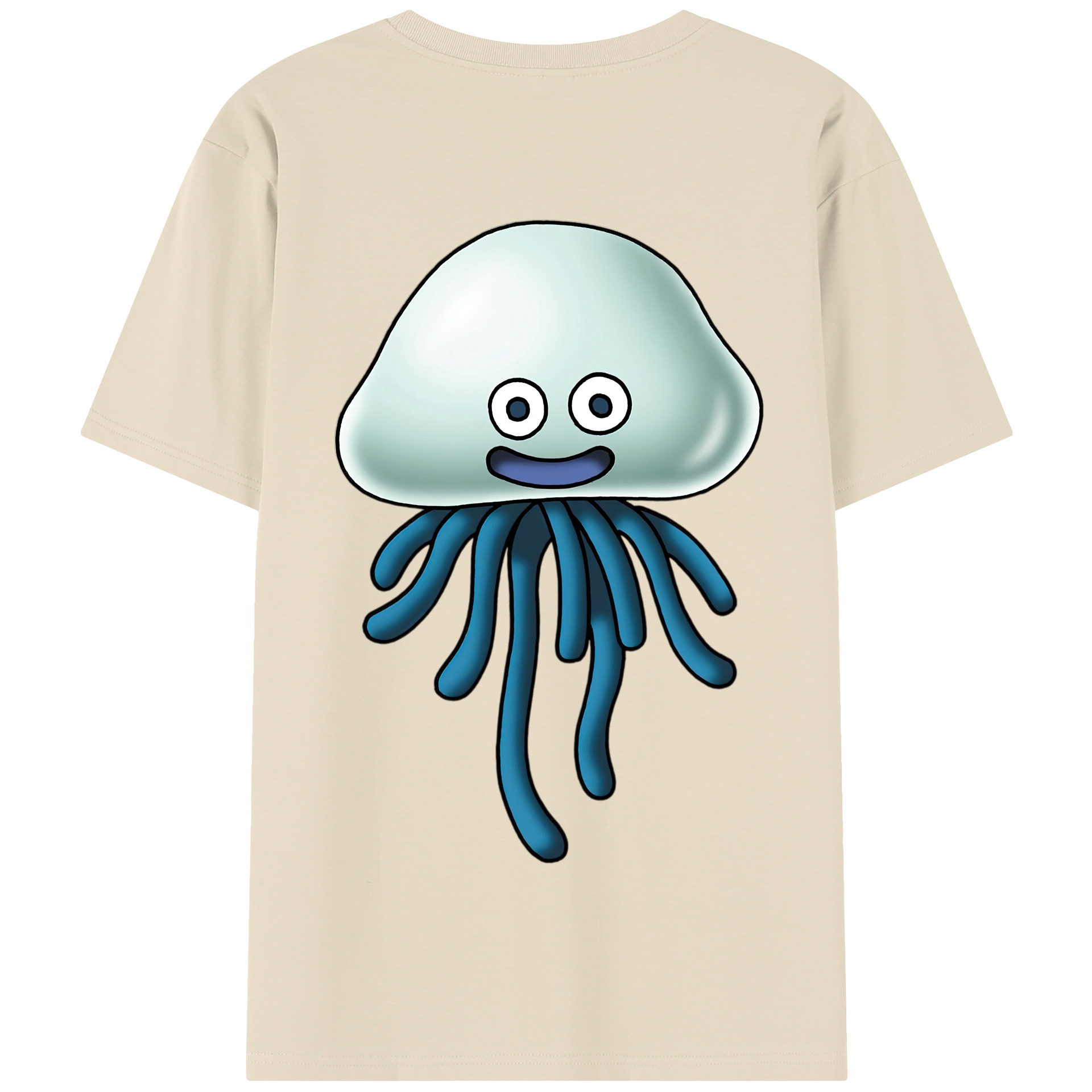 （画像用） ドラゴンクエスト Doragon Kuesuto Dragon Quest 綿100％半袖Tシャツ（背面プリント）