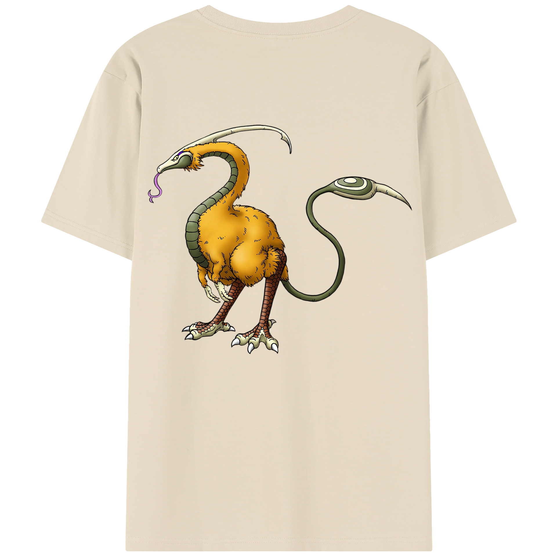 （画像用） ドラゴンクエスト Doragon Kuesuto Dragon Quest 綿100％半袖Tシャツ（背面プリント）