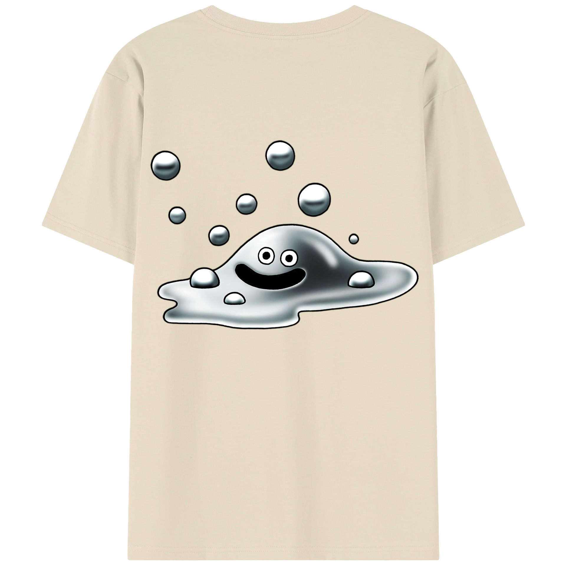 （画像用） ドラゴンクエスト Doragon Kuesuto Dragon Quest 綿100％半袖Tシャツ（背面プリント）