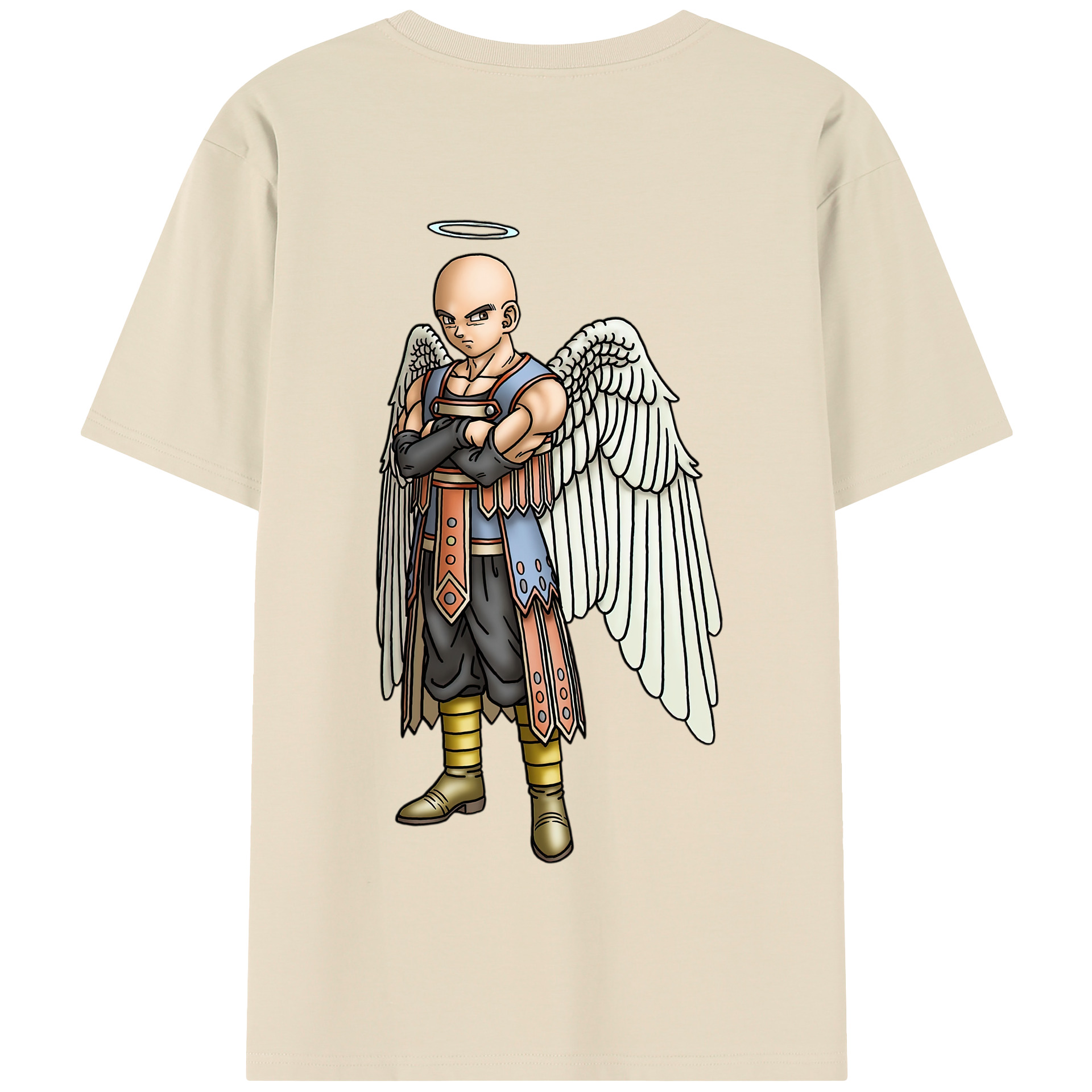 （画像用） ドラゴンクエスト Doragon Kuesuto Dragon Quest 綿100％半袖Tシャツ（背面プリント）