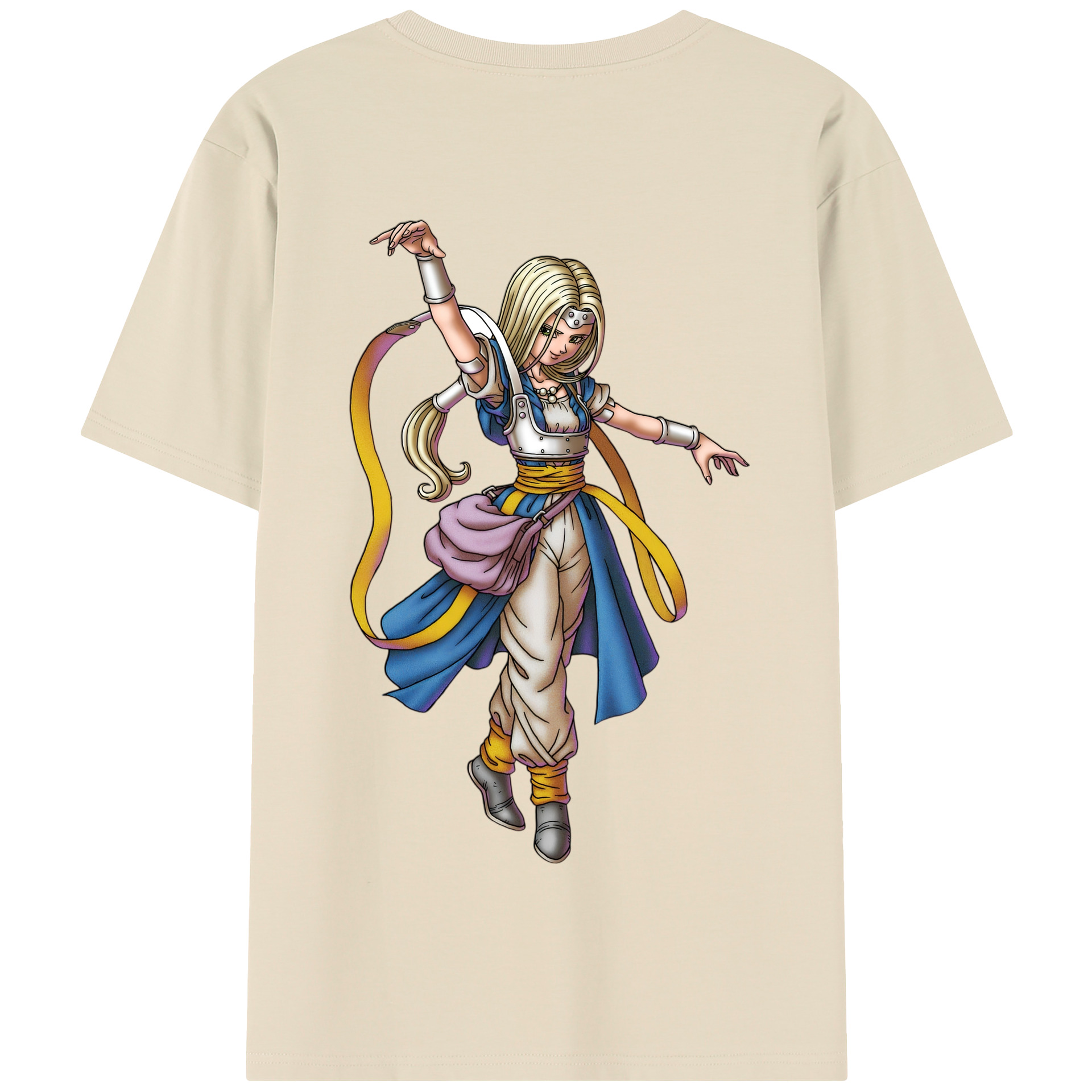 （画像用） ドラゴンクエスト Doragon Kuesuto Dragon Quest 綿100％半袖Tシャツ（背面プリント）